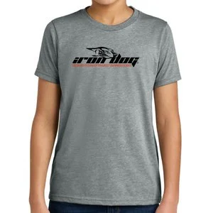 NEW! Iron Dog Youth Short Sleeve T-Shirt Gray "The World's Toughest Snowmobile Race"