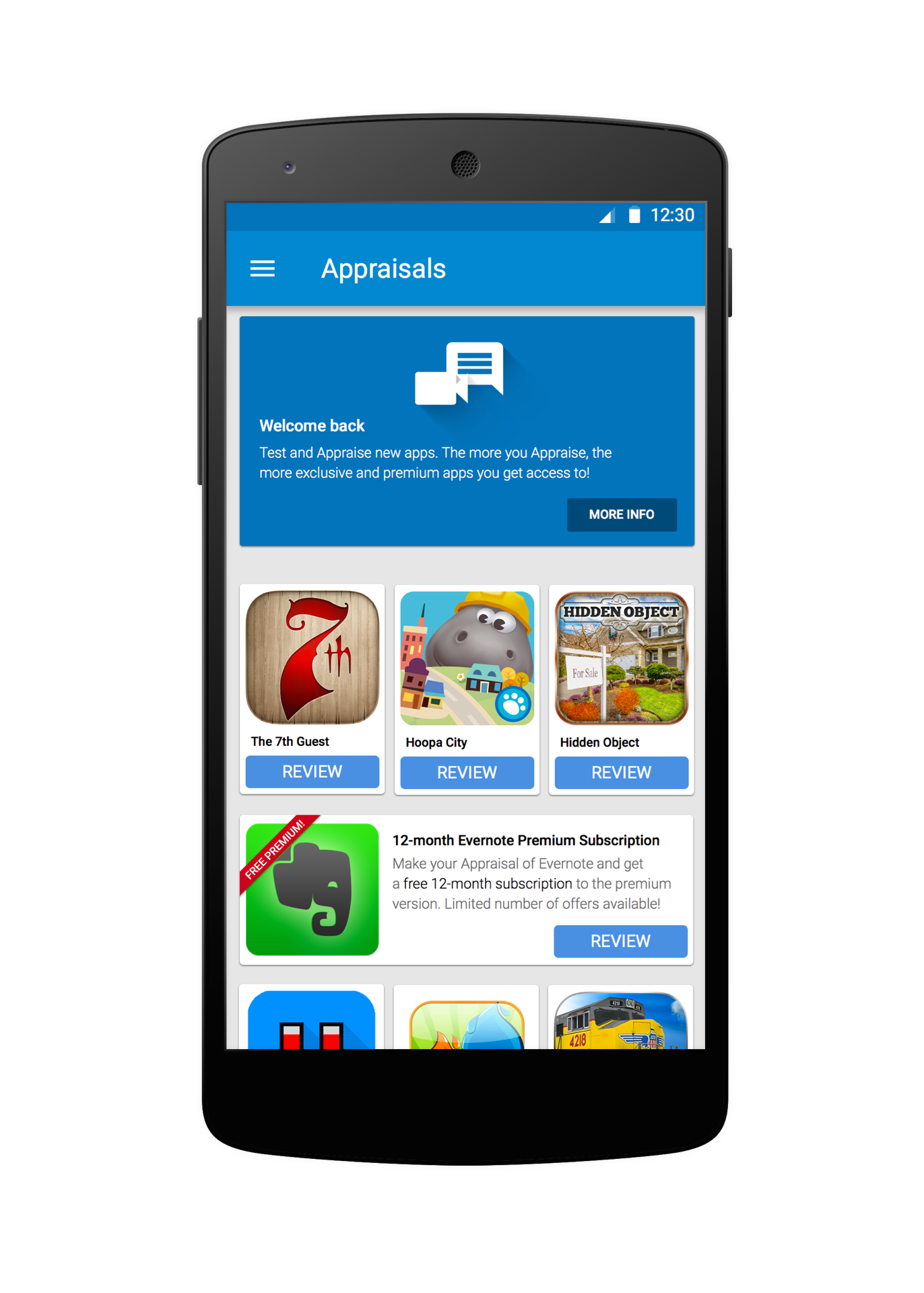  Appraisers are given free access to premium apps upon reviewing them, and apps are promoted, reviewed and discussed across the network. 