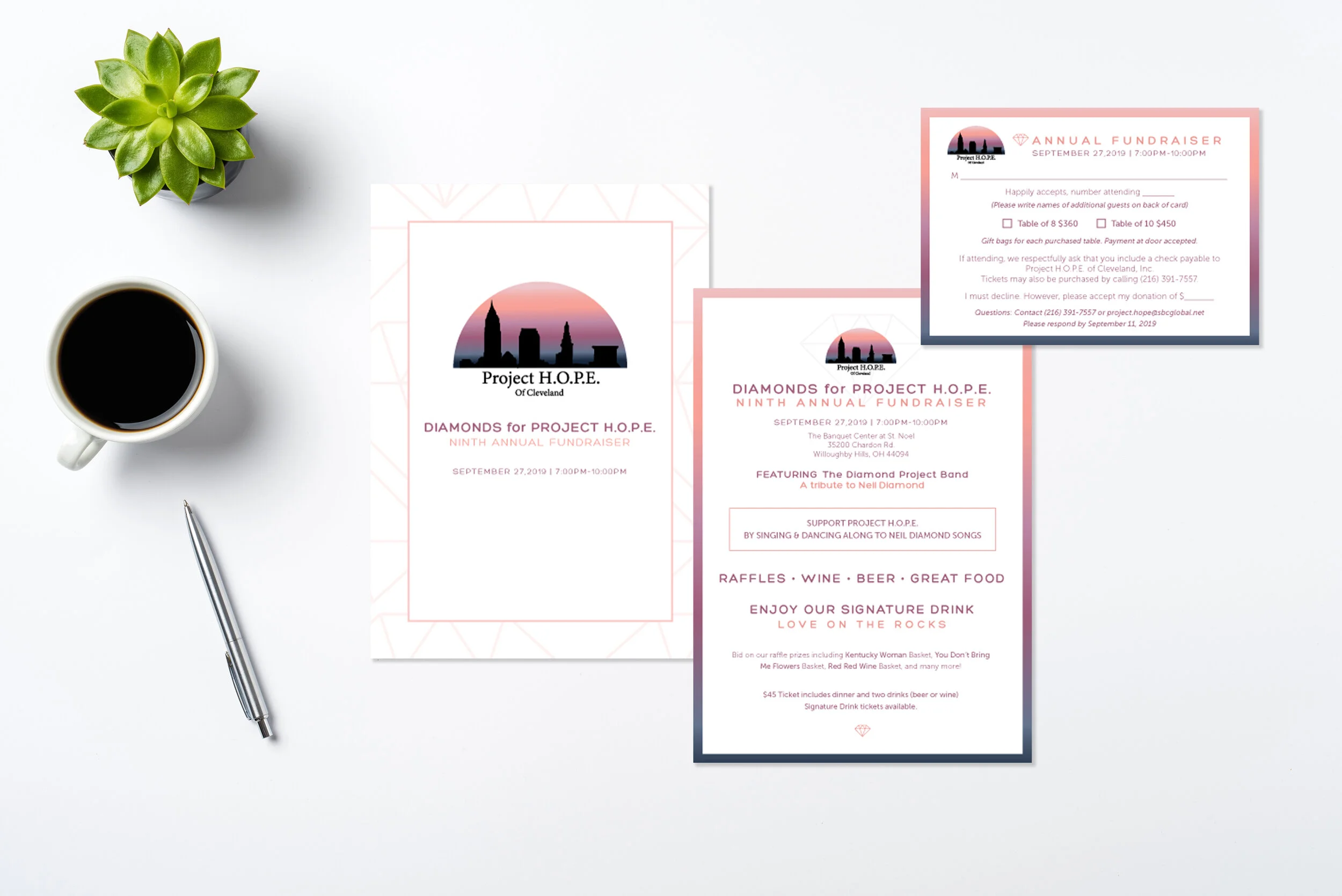 Project H.O.P.E. of Cleveland 2019 invite & save the date 