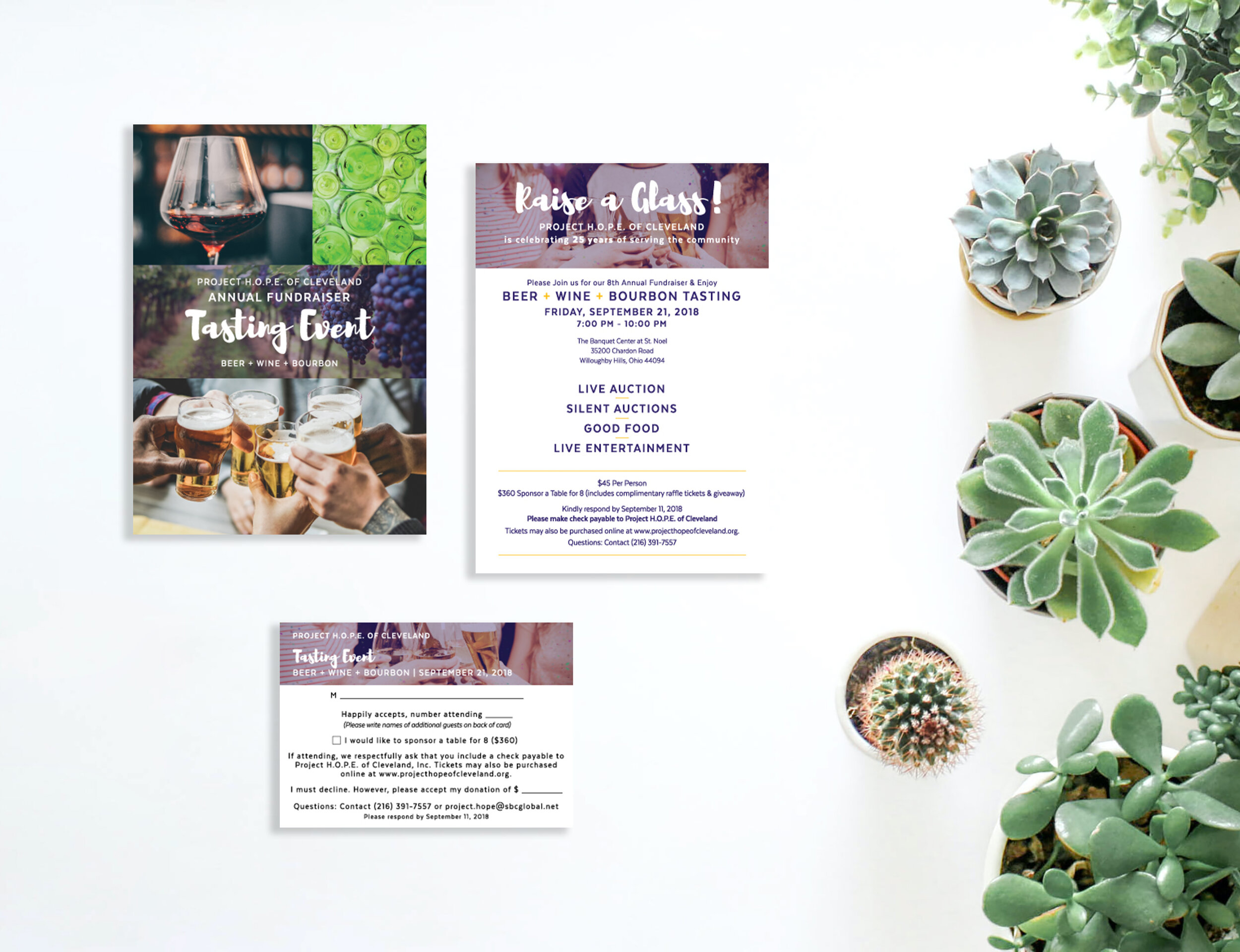 Project H.O.P.E. of Cleveland 2018 invites & save the date 