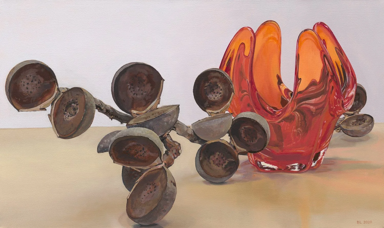 Ember vessel with screams from the bush