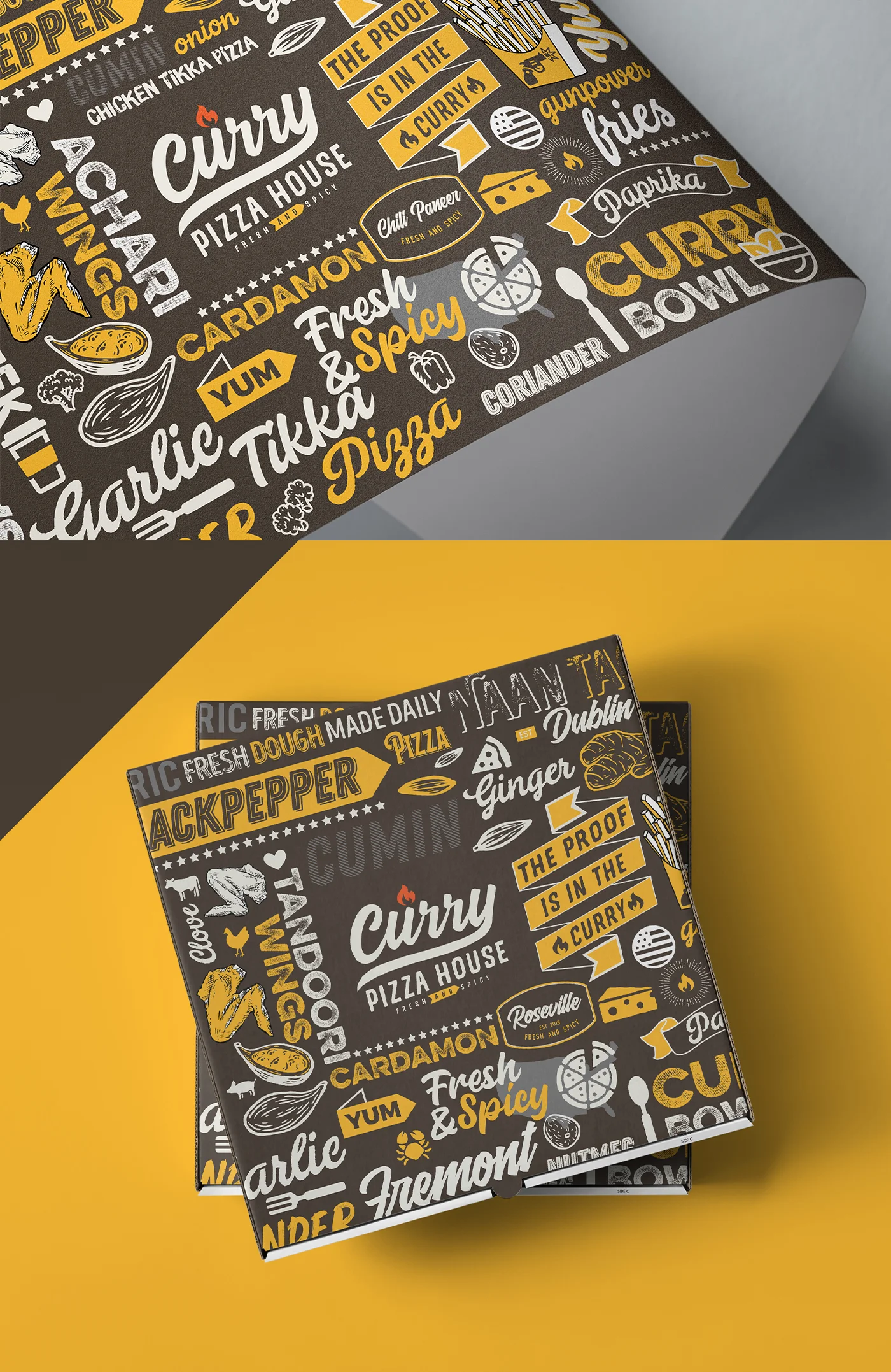 Curry Pizza House Indian Italian Restaurant Branding 04.jpg