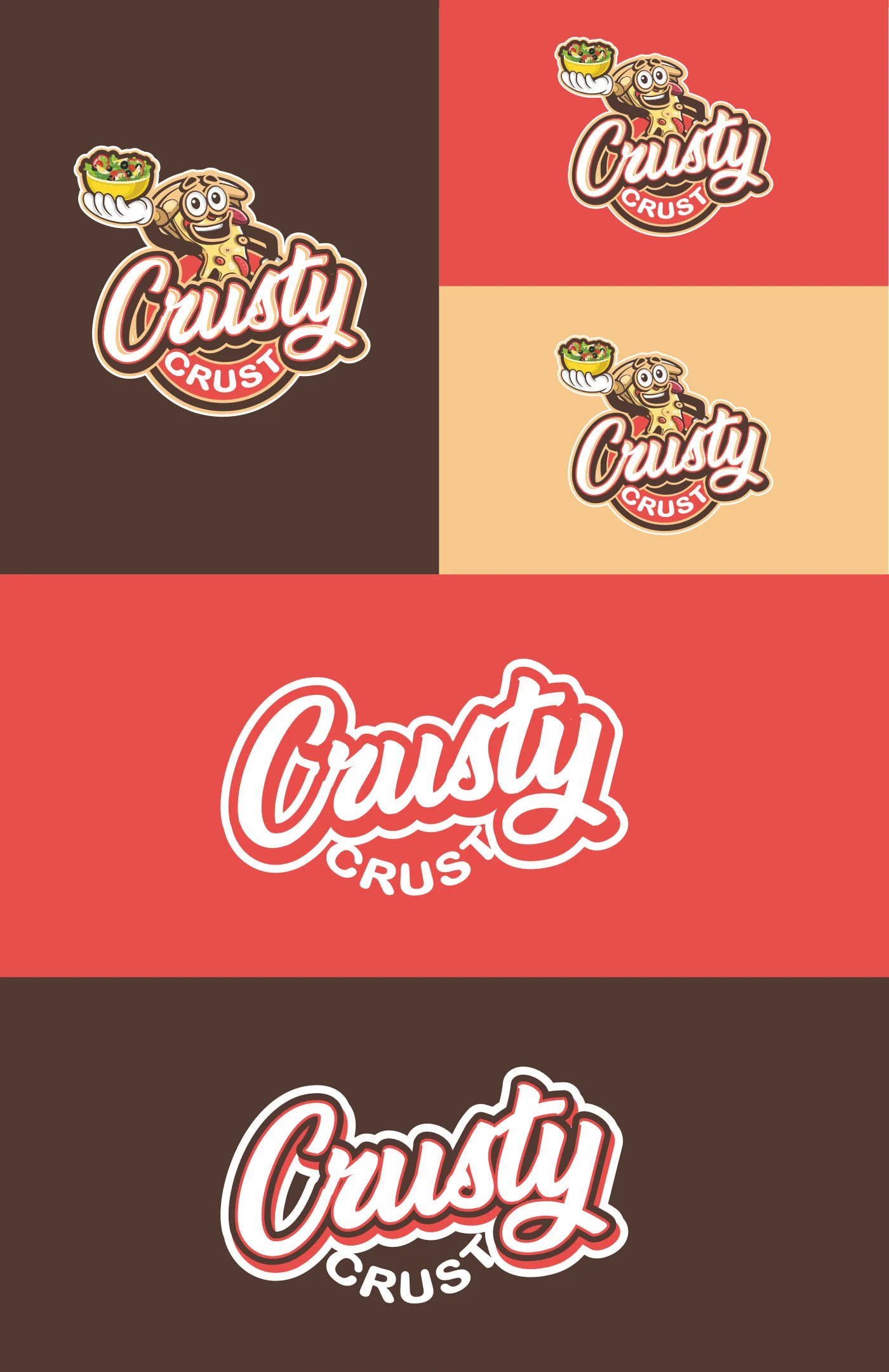 Crusty Crust PIZZA Branding design - 03 Logo design.jpg