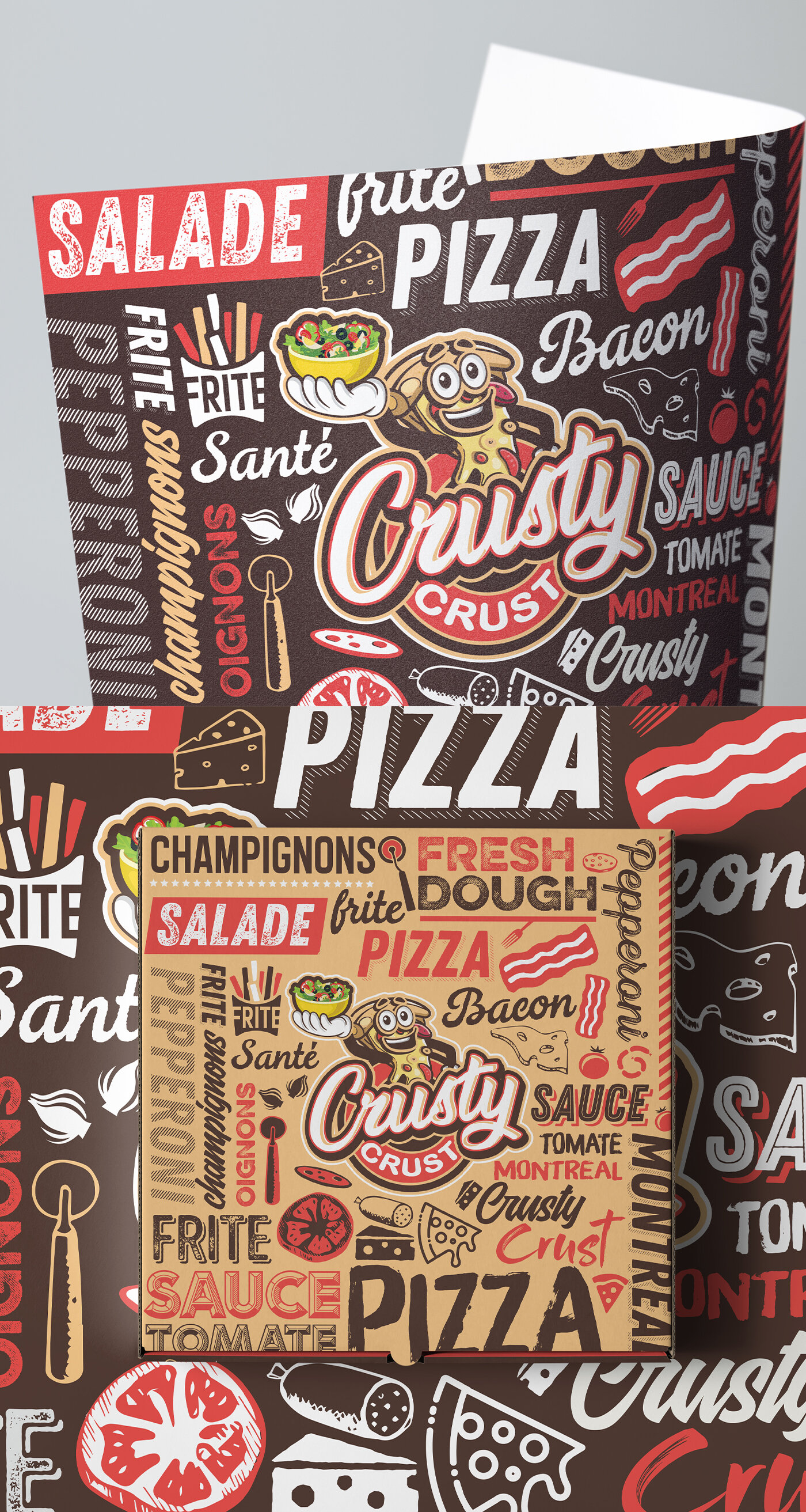 Anthology of Pizza Box Graphic Design, The Lower Crust