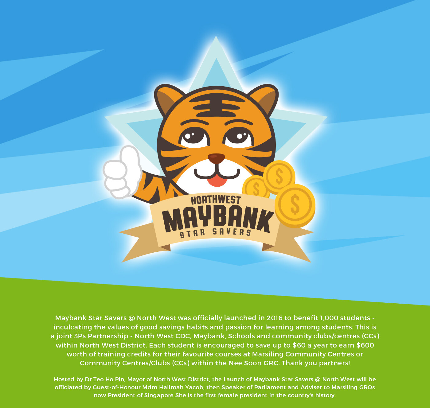 NorthWest MayBank Stars Savers event Branding with Mdm Halimah Yacob Singapore first female president - V1.jpg