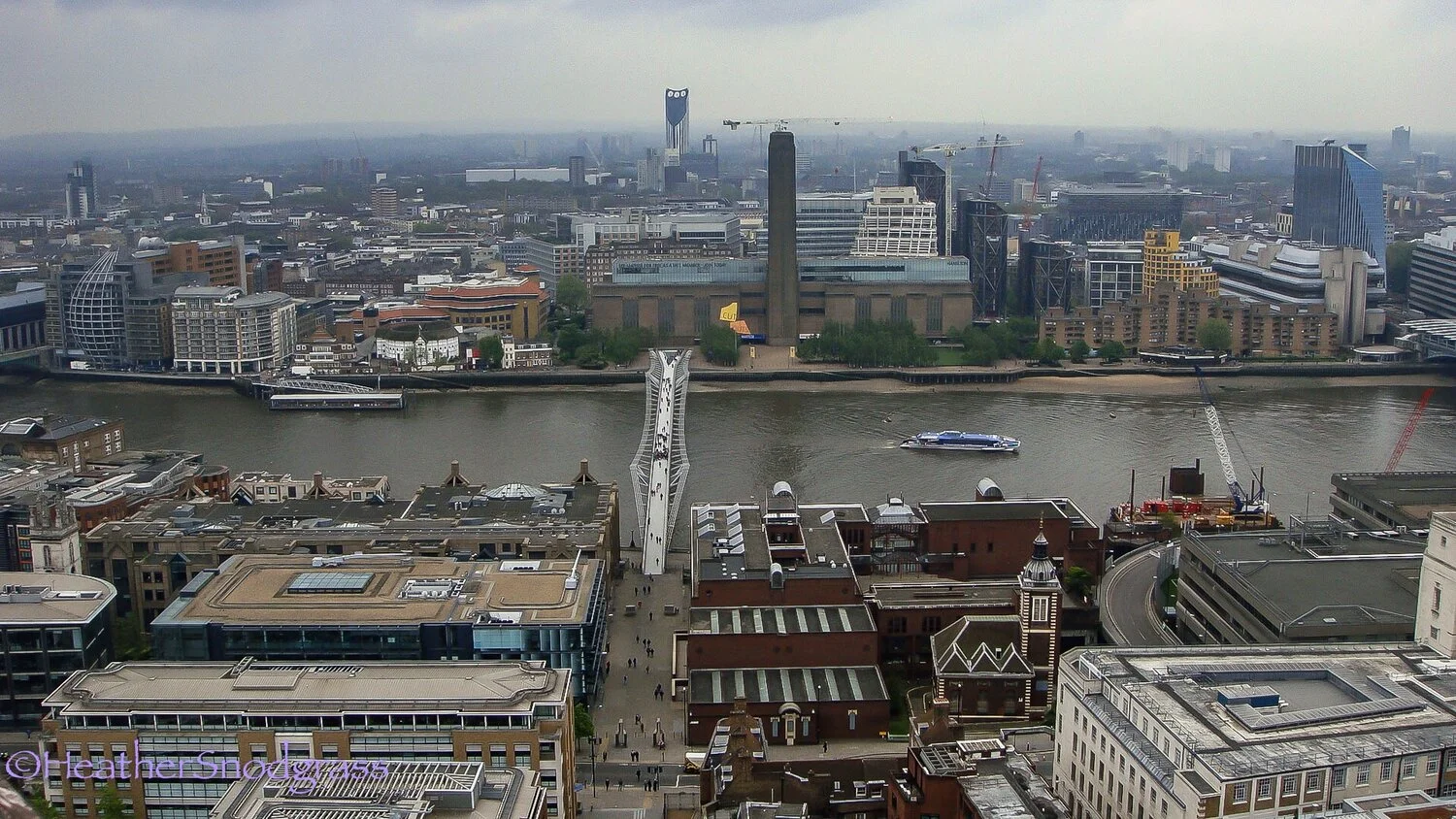 Millennium Bridge and London from St. Paul’s Cathedral