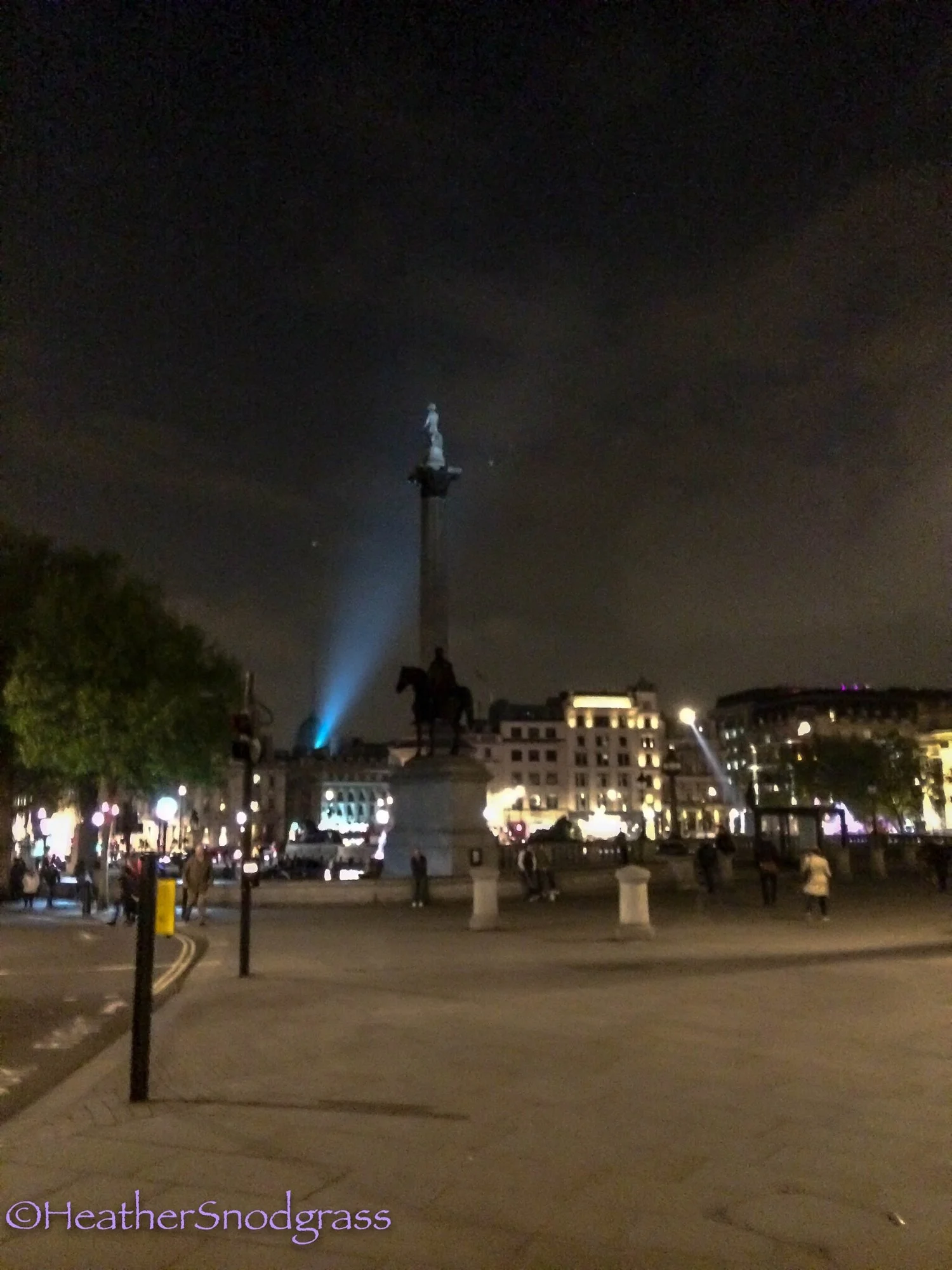 Trafalgar Square at night