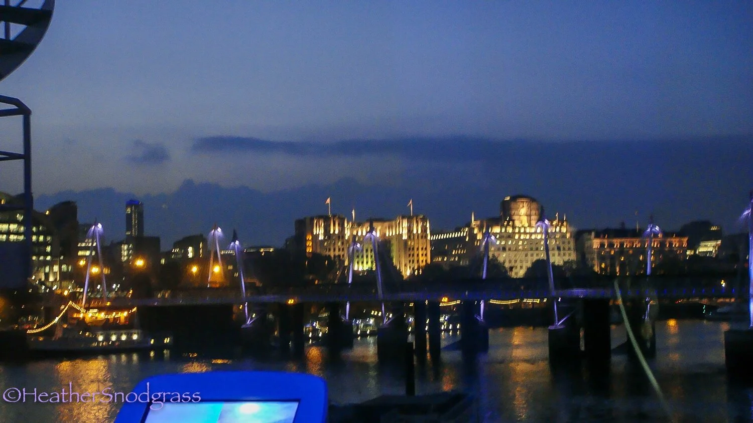 From the London Eye at sunset/night