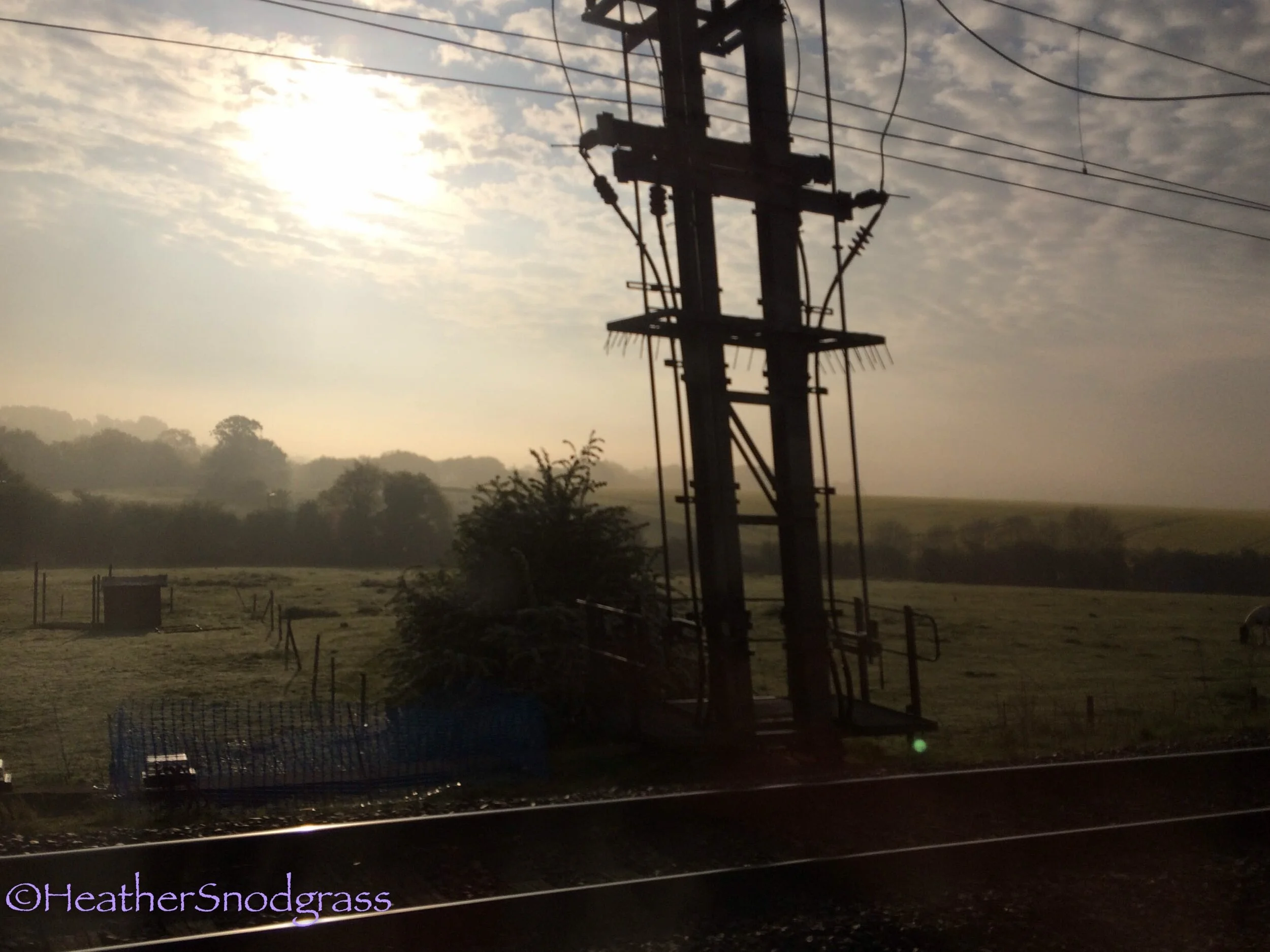 Sunset on the train