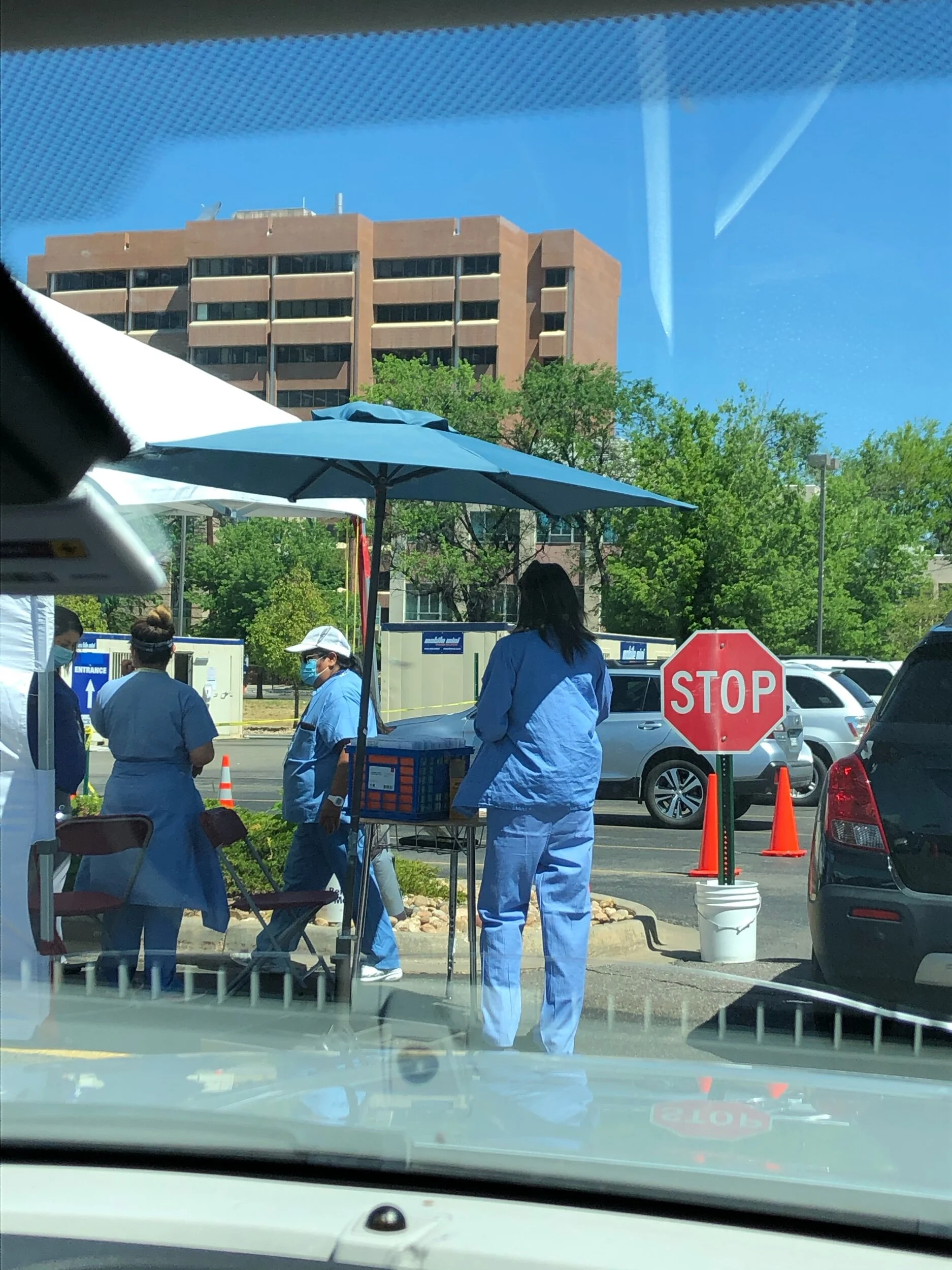 Moving testing outside of hospitals to keep people moving and not have to expose the hospital