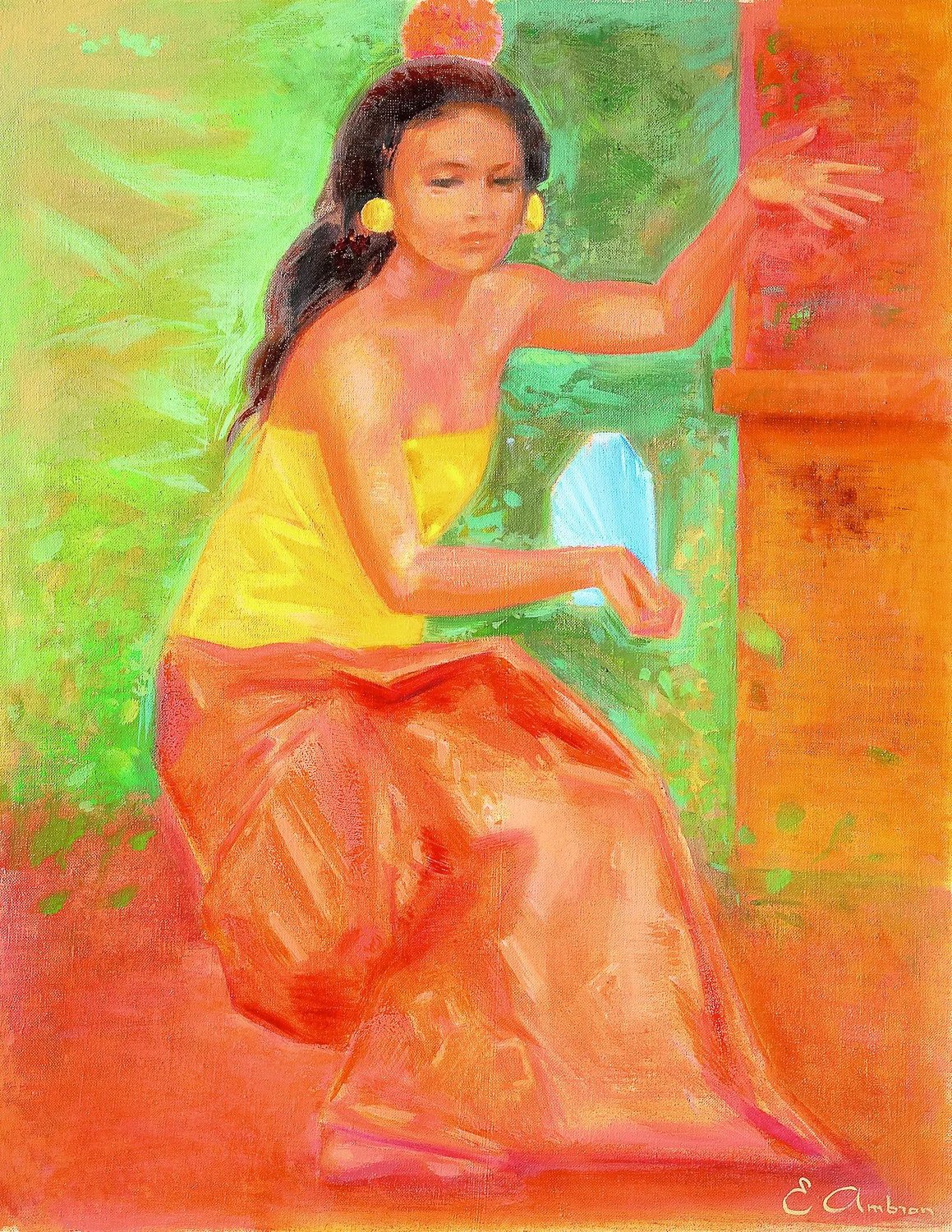 Emilio Ambron_Dancer with blue fan.jpg
