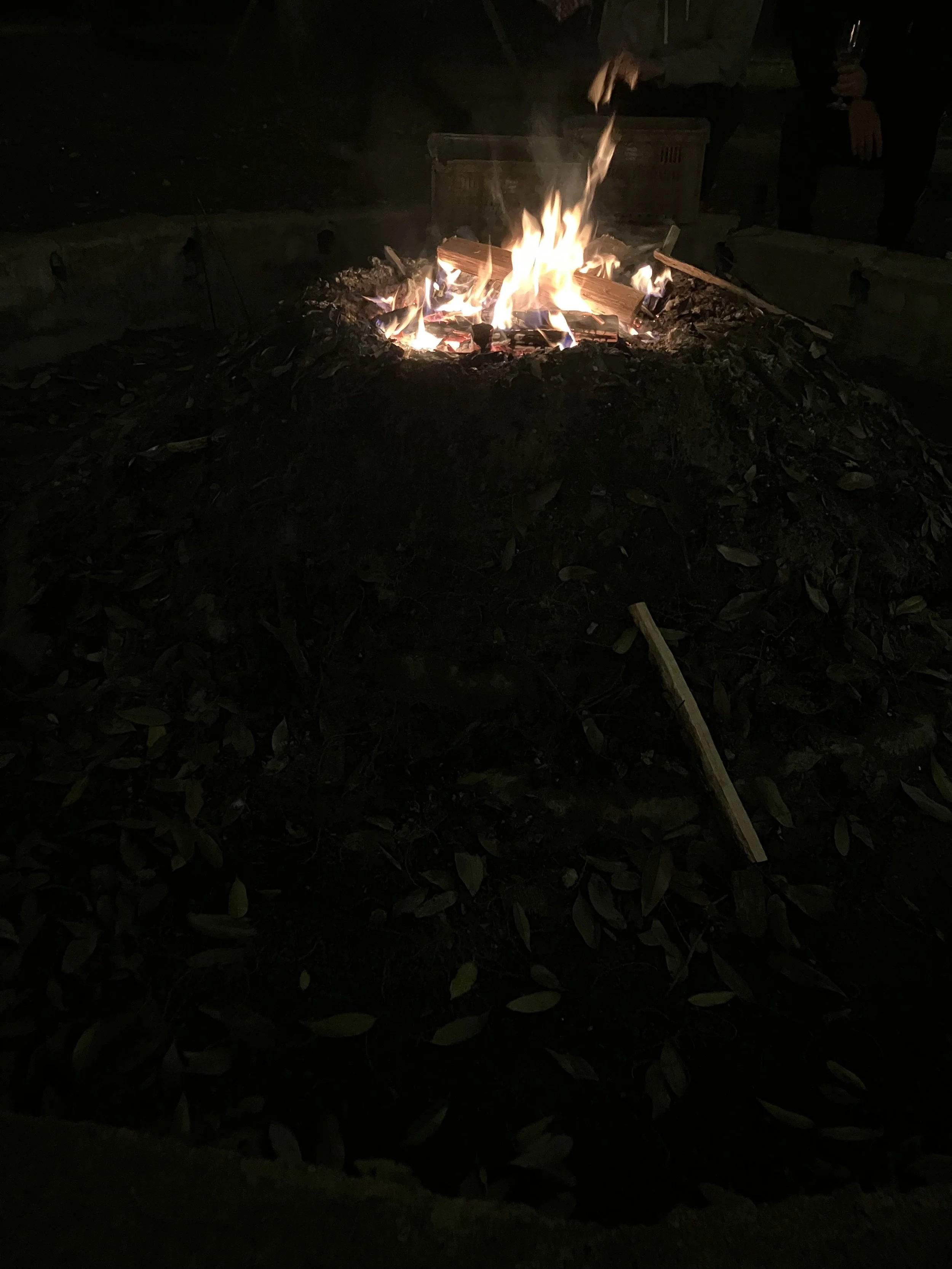夜の焚き火