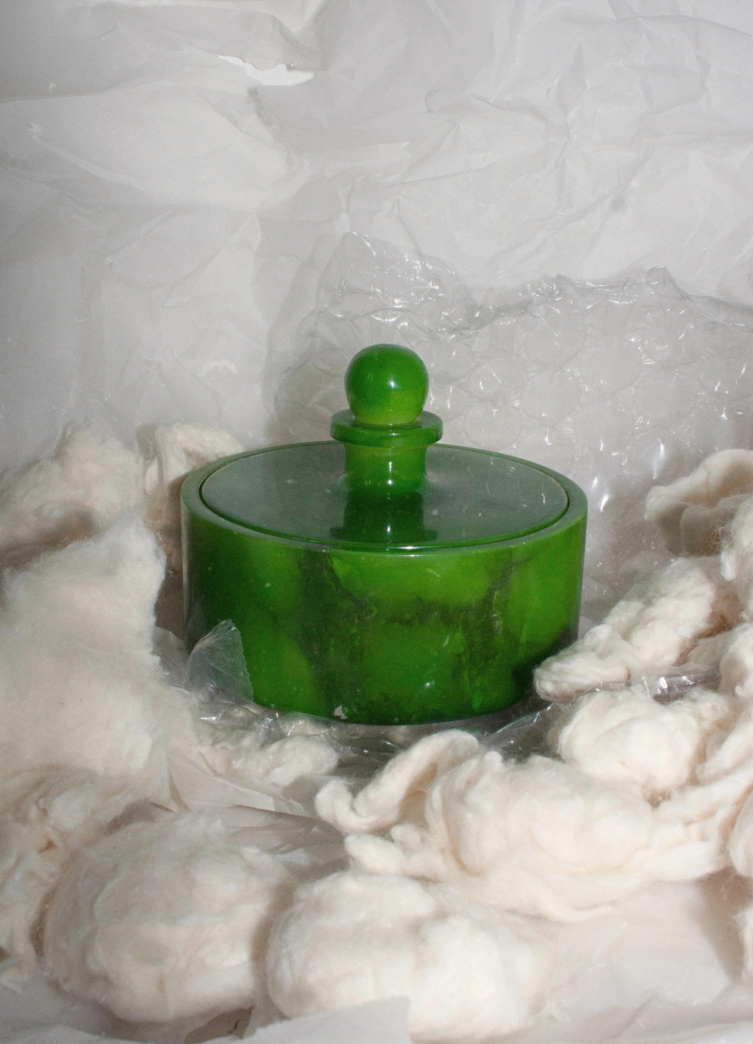 grass-green solid marble box
