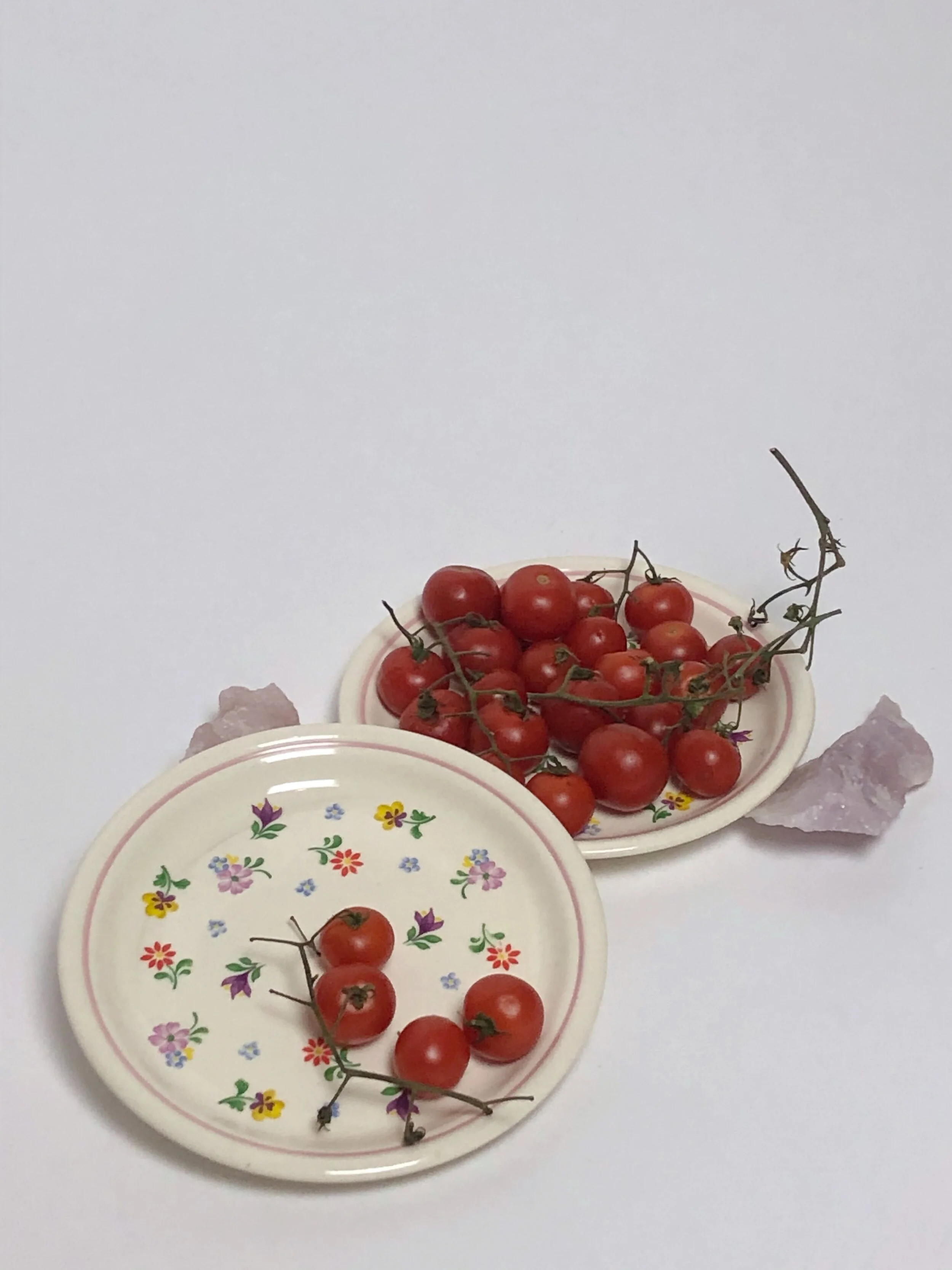 flowery plates