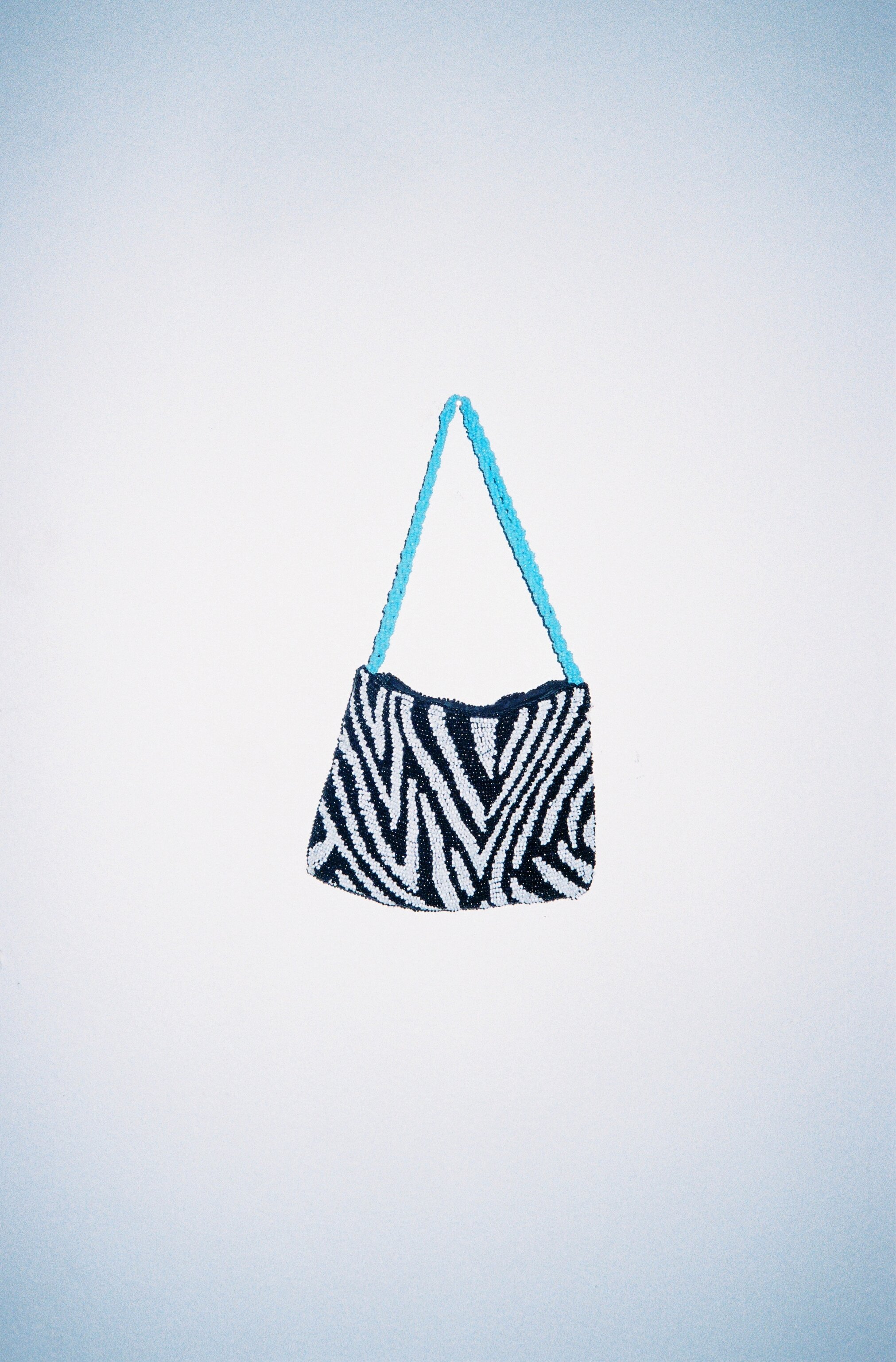 beaded vintage guess zebra baggy
