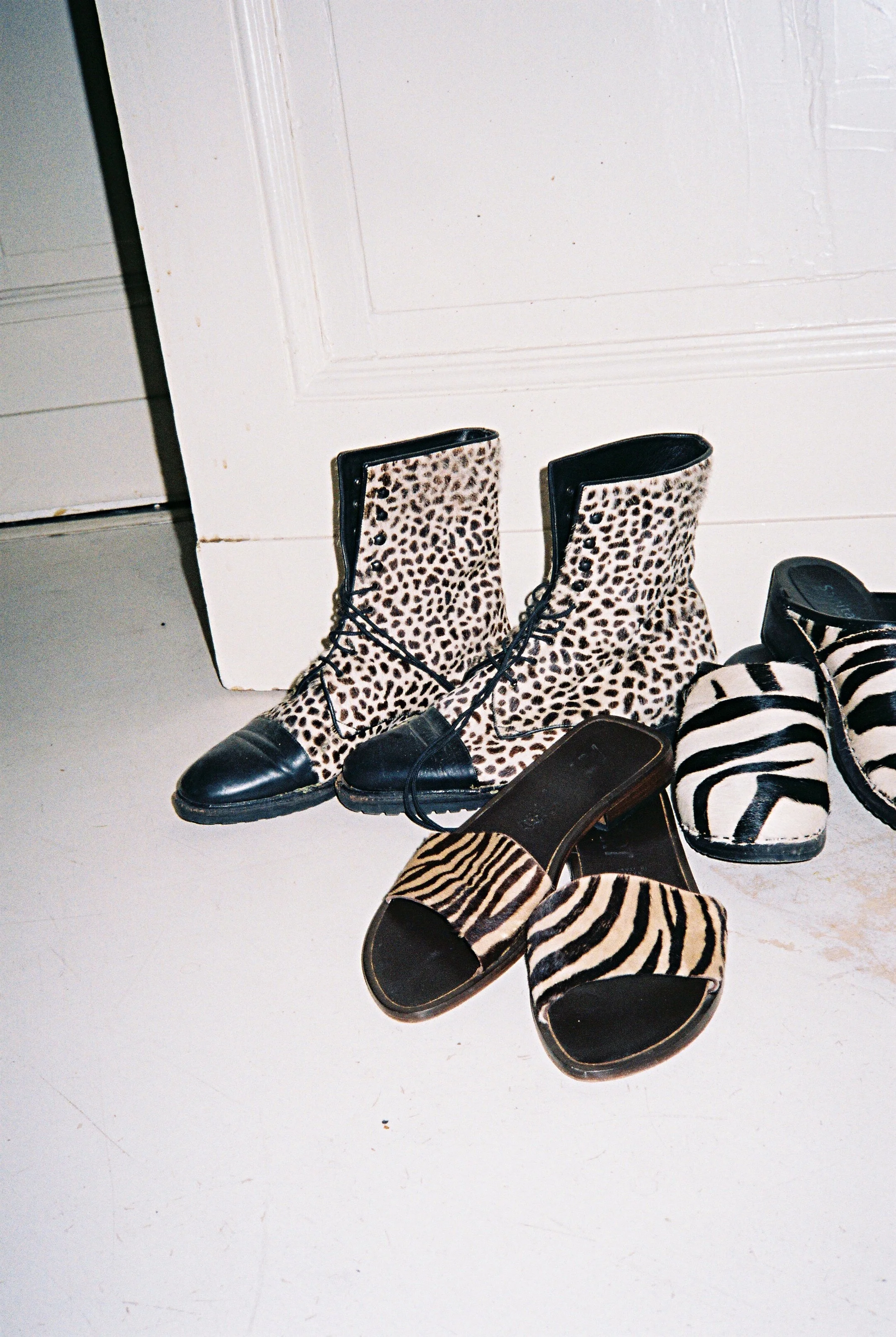 funky zebra clogs