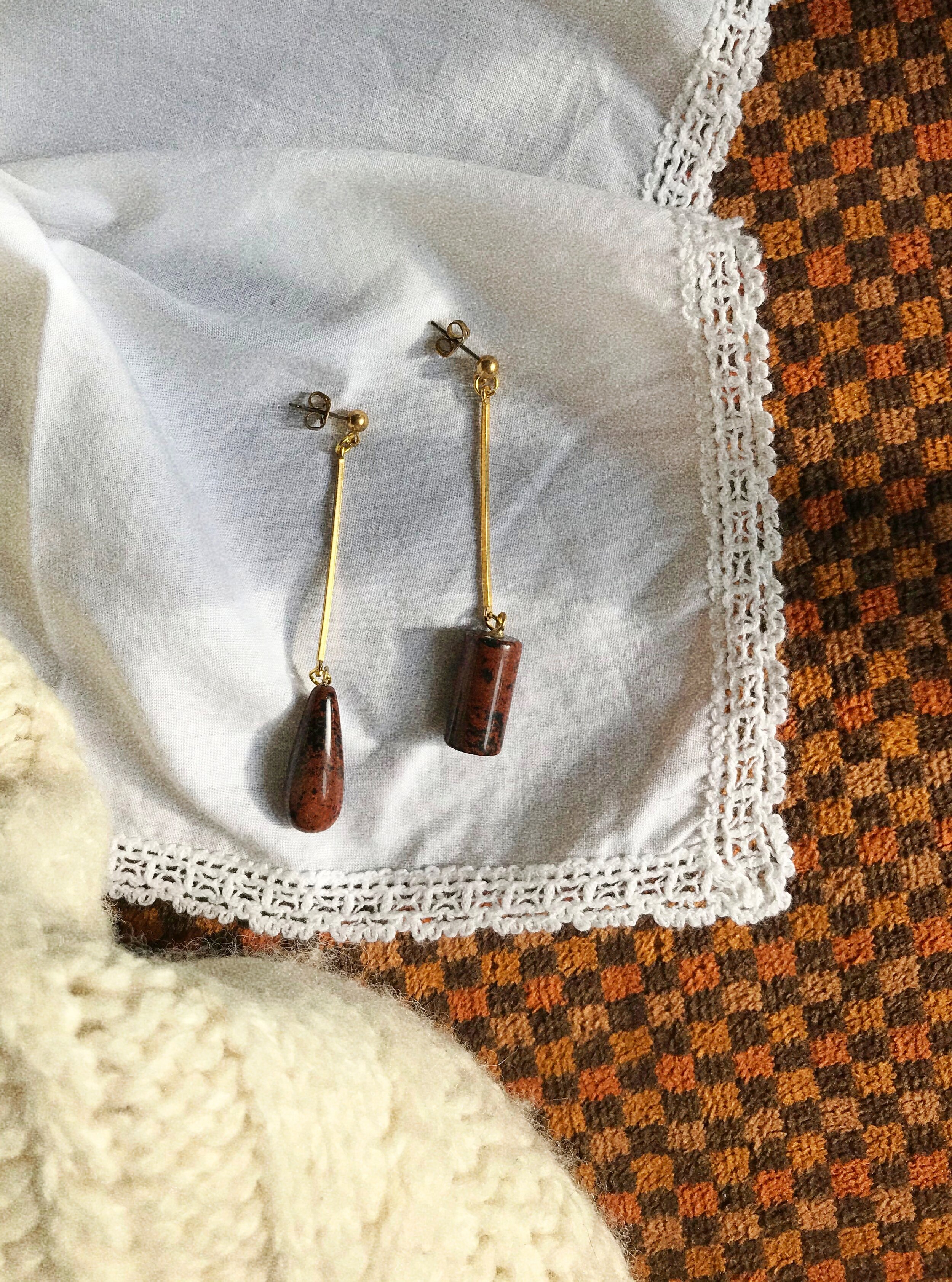 mahogany jasper mismatching pair