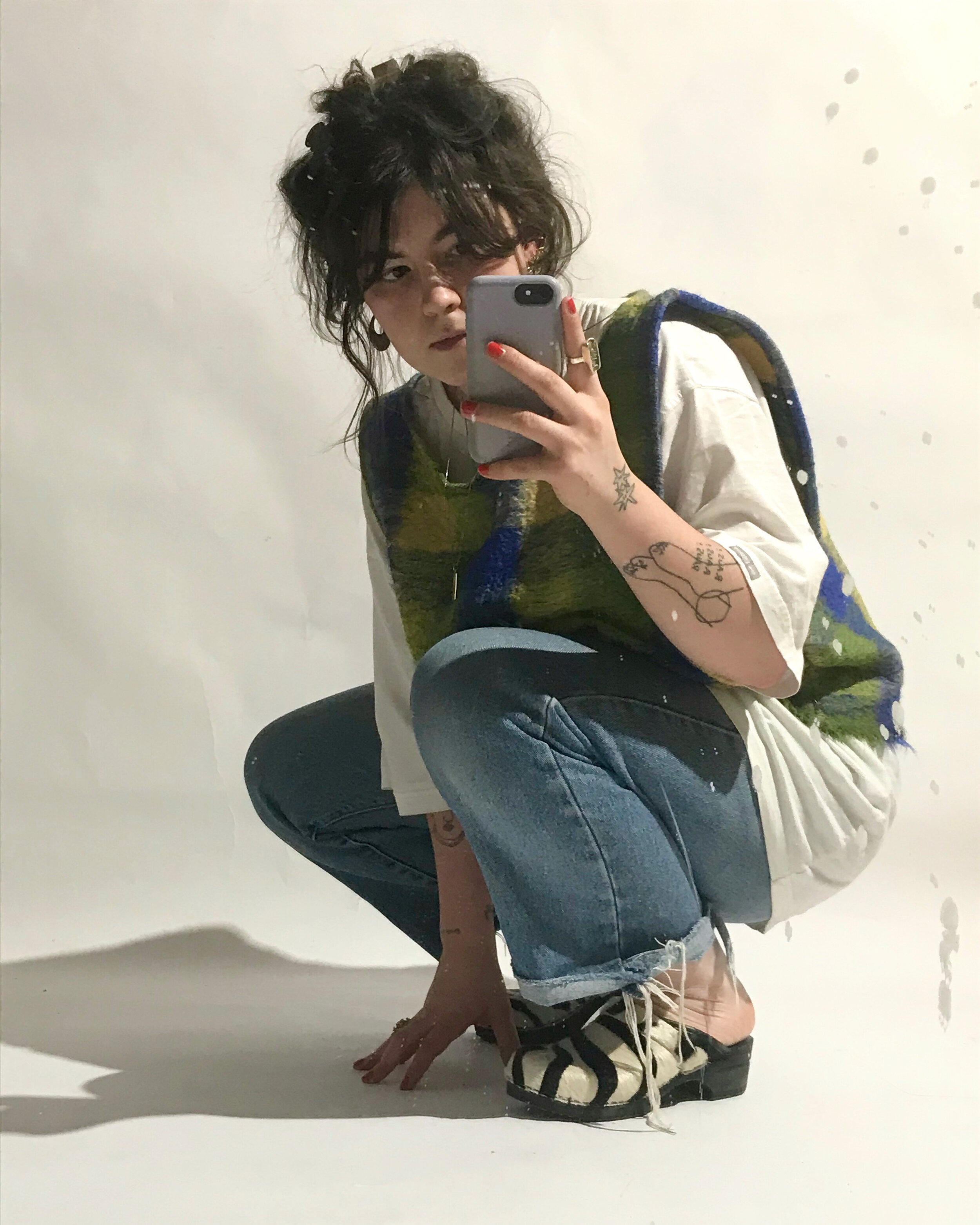 GUNN top / waxed wool