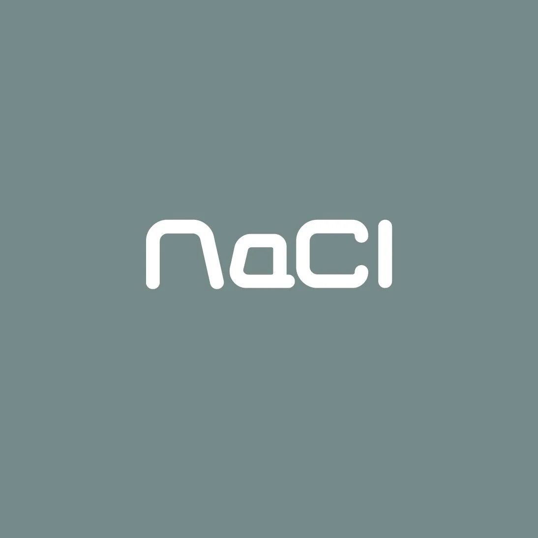 NaCl Logo Vinyl Decal - White (Small)