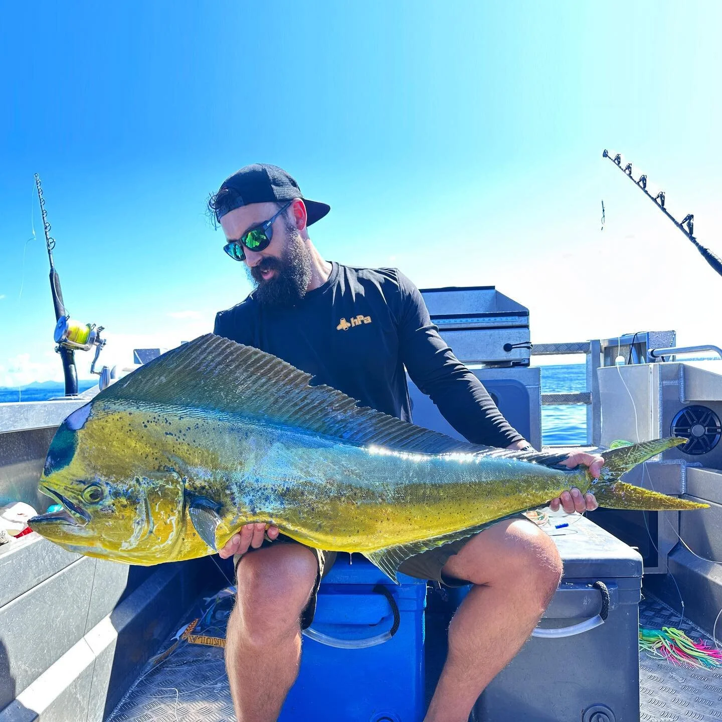 Pretty awesome couple of days on the water with @rickysfishingnz. We dropped a nice stripey, but managed to get on to a nice school of Mahimahi as a consolation prize. It was a trip full of amazing weather, sunsets and sunrises and many miles covered