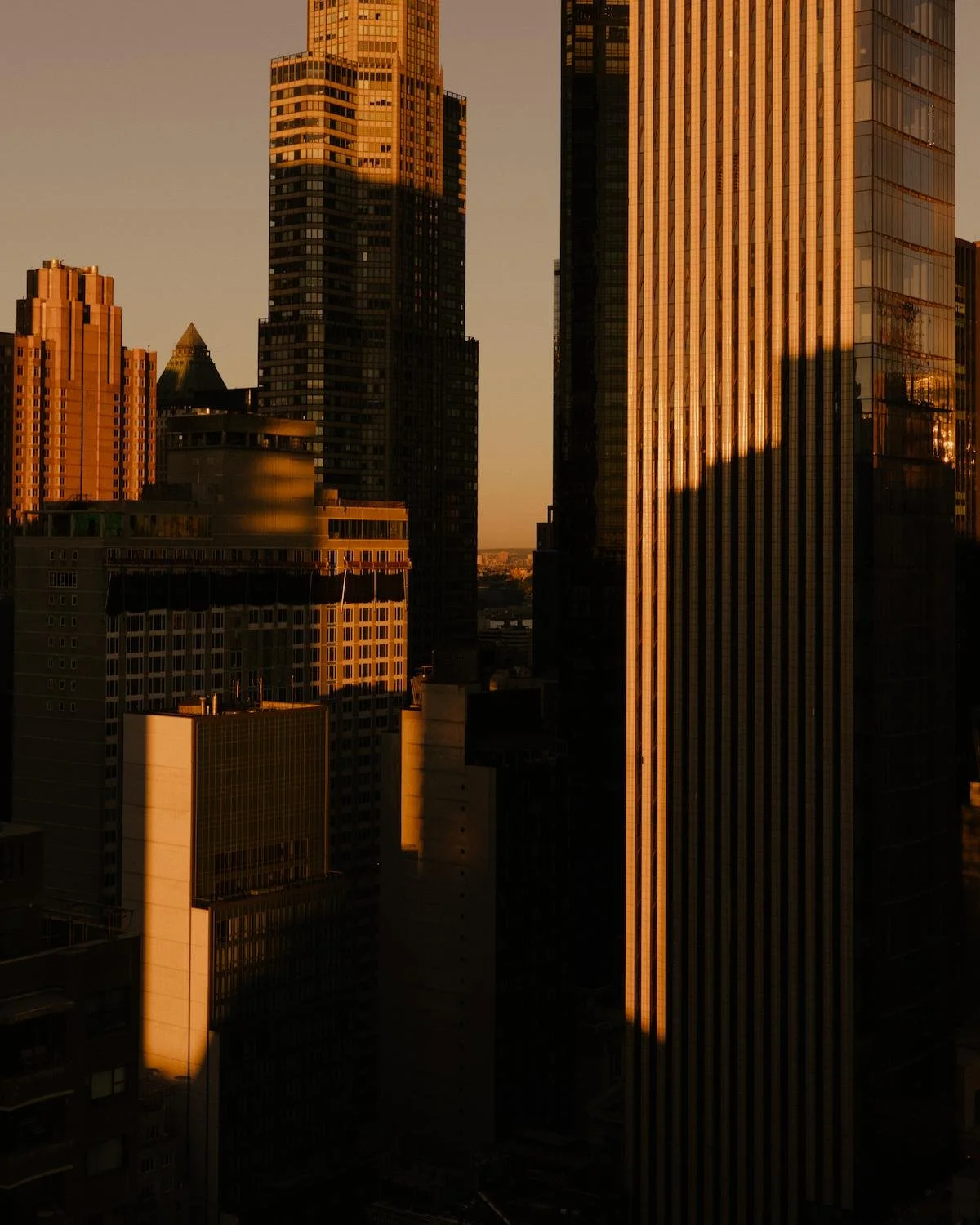 New York City skyline sunset