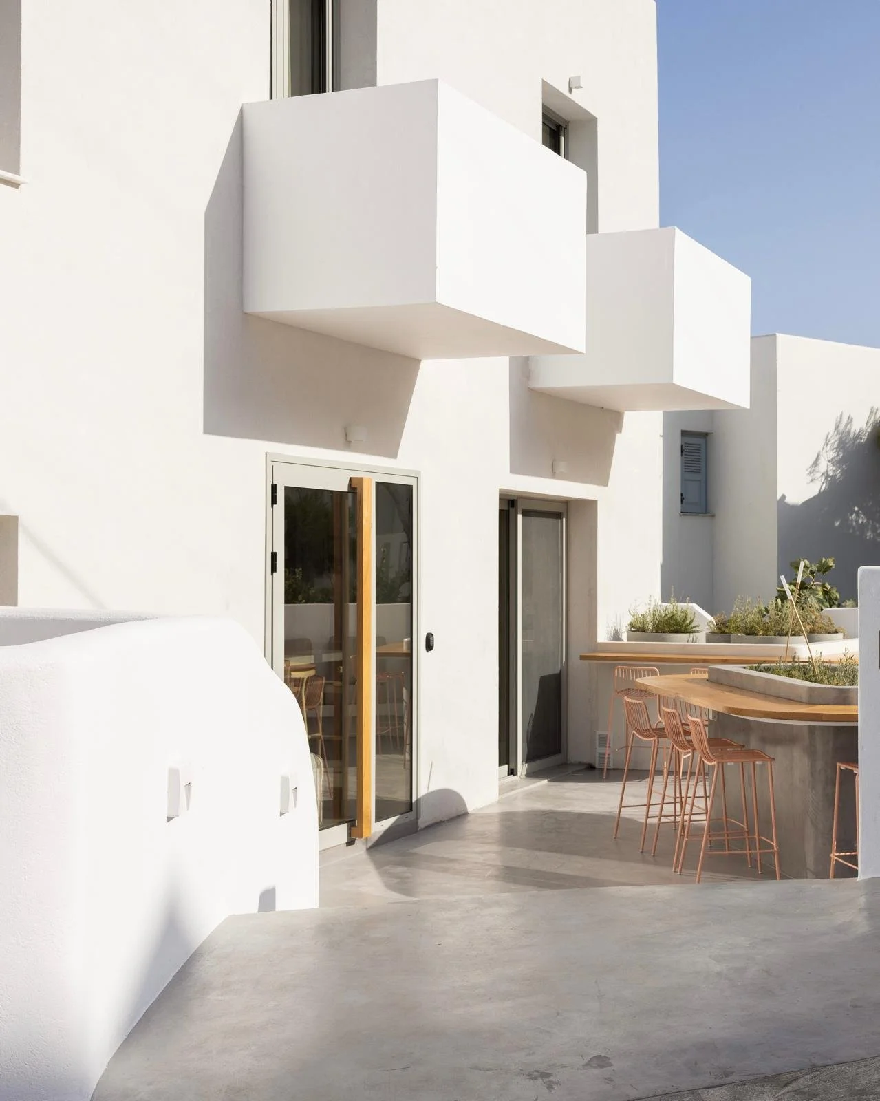 white minimal hotel serifos Greece