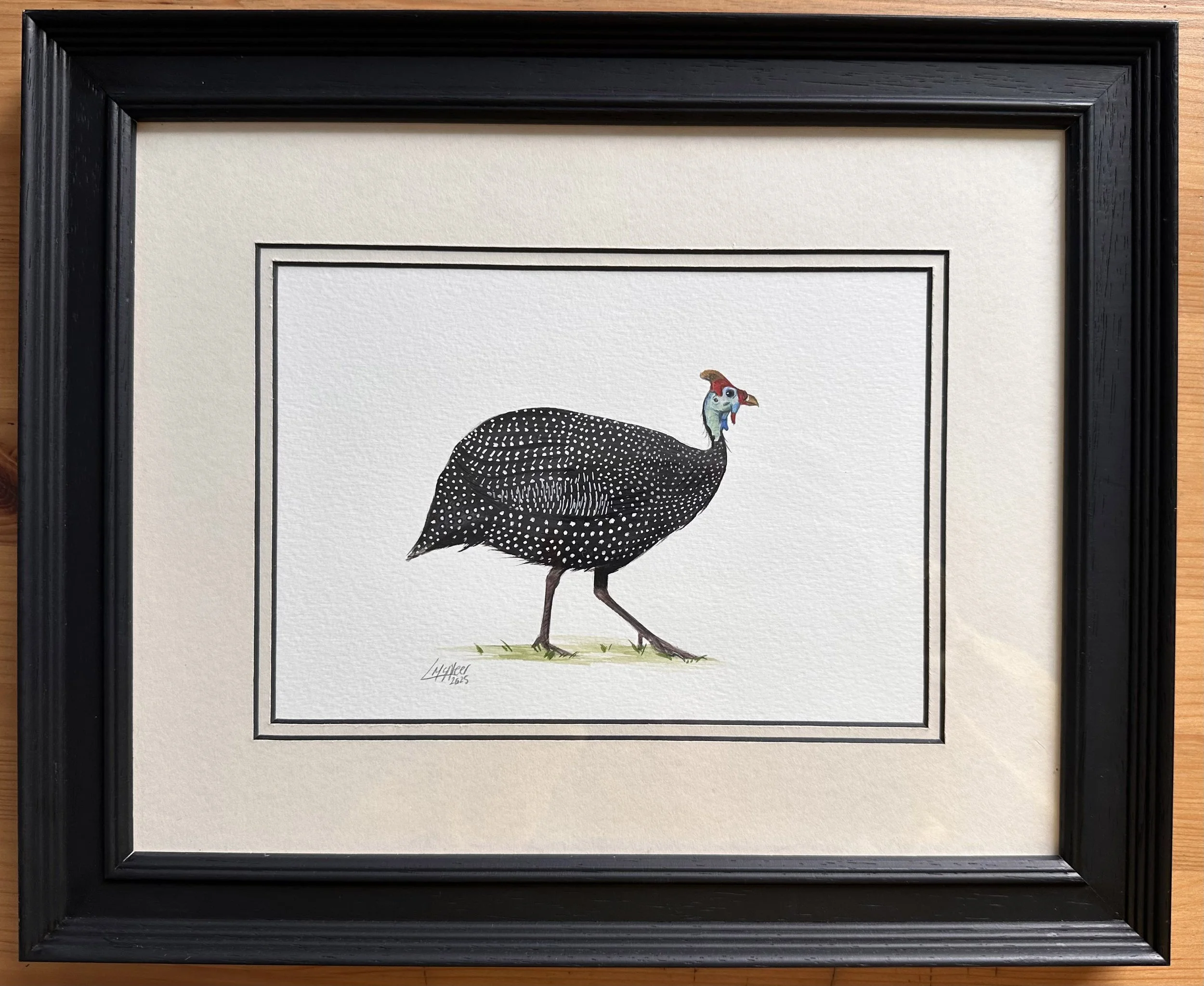 Original Guinea Fowl Painting