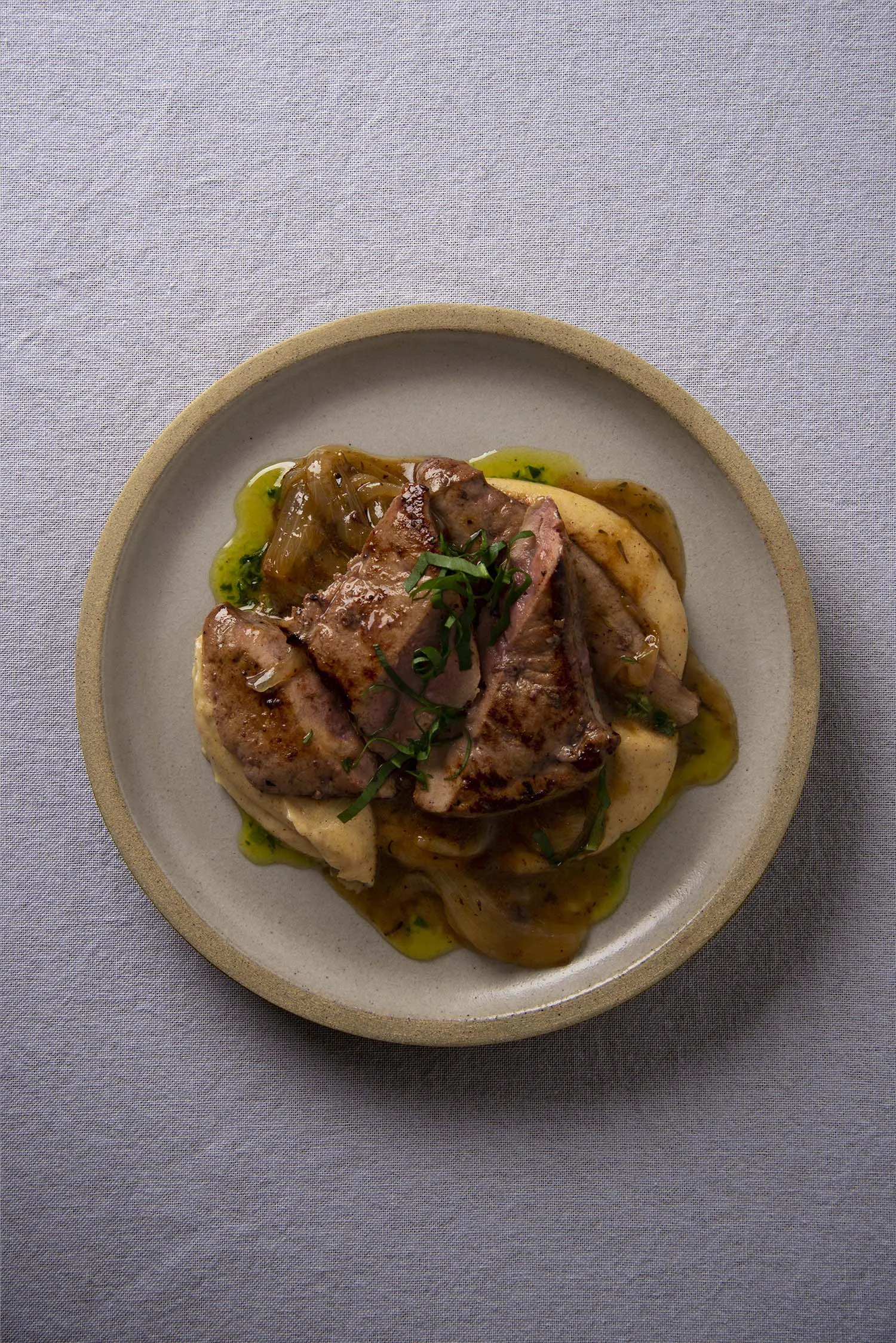 Peasemeal with Calves Liver