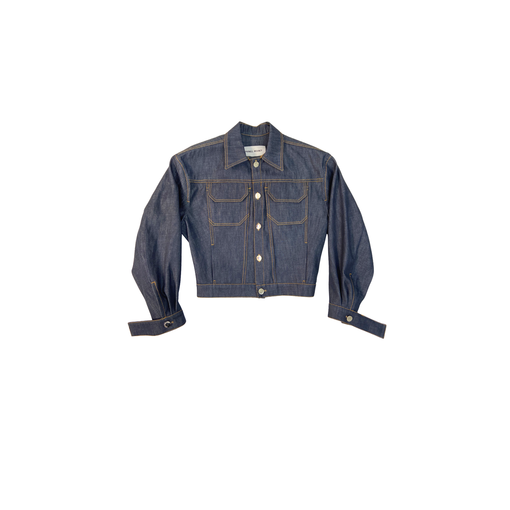 Blue Denim Jacket With Extended Cuff 