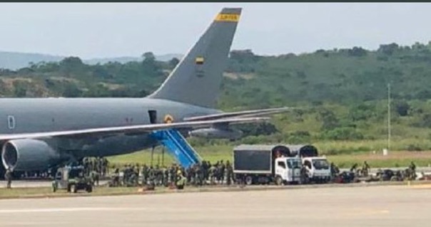  A Colombian Air Force KC-767 also transported Colombian soldiers to Cúcuta on the 1st February&nbsp; 