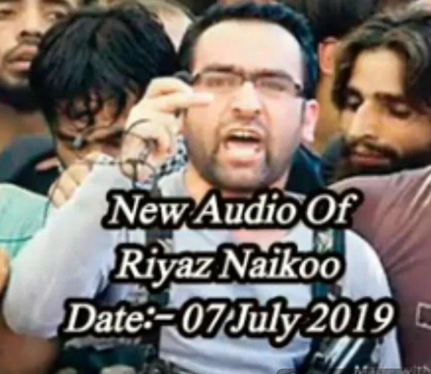 Screenshot from Riaz Naikoo’s new audio tape, which was circulated on July 10
