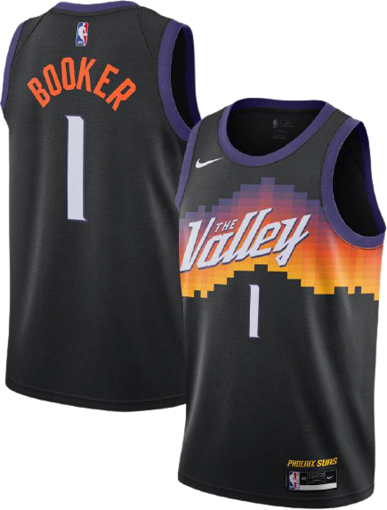 Phoenix Suns #1 Devin Booker 2021 City Jersey Black — Jersey Hierarchy