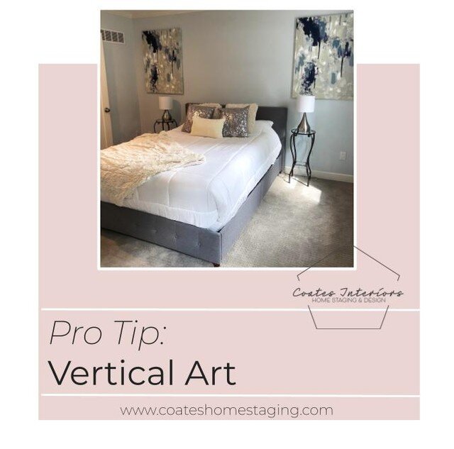Pro tip: Adding vertical art can add visual height to a low ceiling
www.coateshomestaging.com
#coateshomestaging #coatesinteriorskc #homestaging #stagingworks #staging #staged #homedecor #interiors #realestate