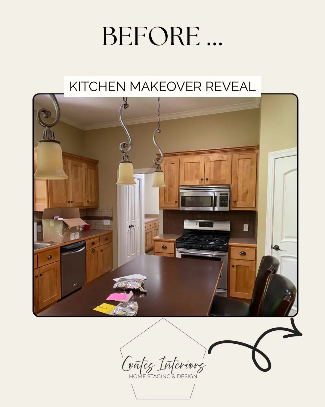 ✨Small changes can have a HUGE impact! ✨

This kitchen started with lots of browns and oranges, including a dark brown tile floor and a walnut island. We were able to neutralize the orange of the oak cabinets by adding a bright countertop, cool-toned