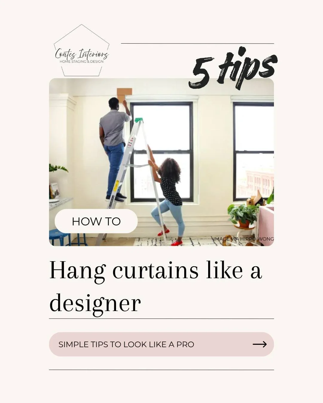 Want to make your rooms look taller, bigger, and way more expensive?

🚫Stop hanging your curtains directly on top of your window frame. That is the number one design mistake that shrinks your space. Follow the "High and Wide" rule to insta