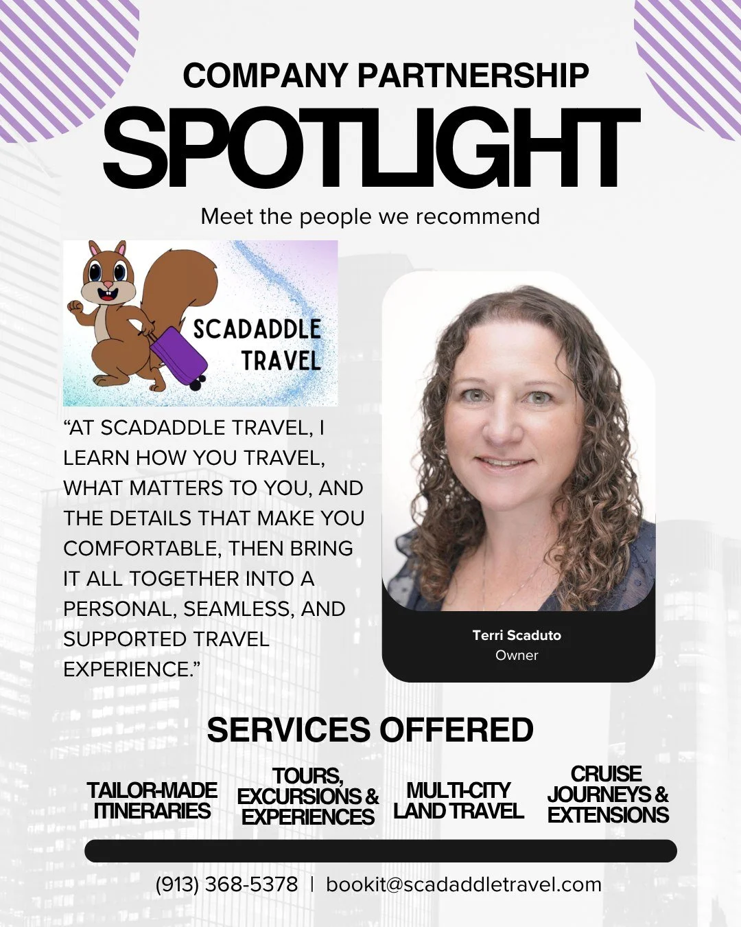 Just because you CAN plan your own travel, doesn't mean you HAVE to! Meet Terri with Scadaddle Travel @scadaddletravel. She plans everything for you down to the minute detail so you don't have to think at all. Just show up and enjoy your relaxing vac