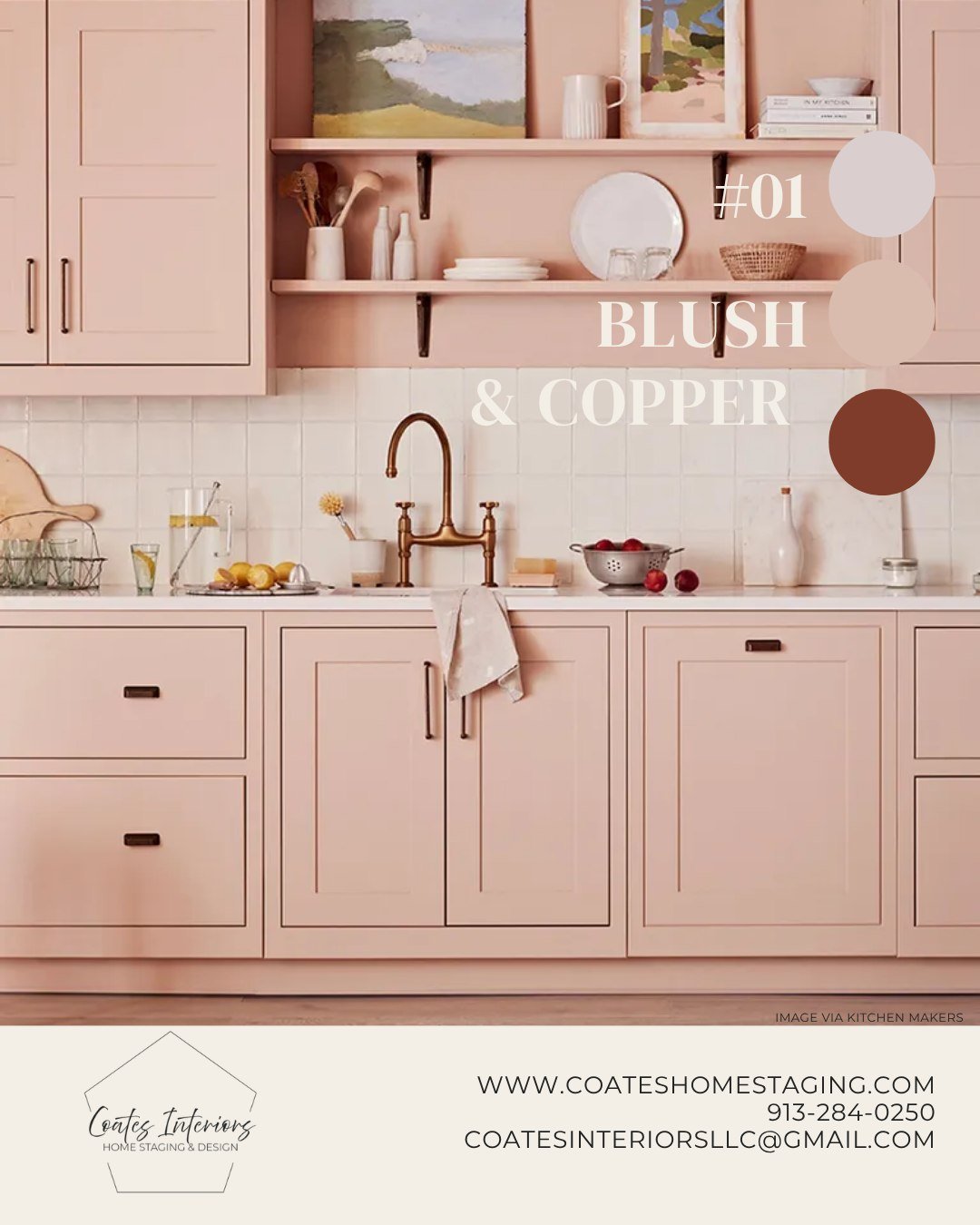 These color combos are fresh and unexpected, but they just *work*!

1) Blush and Copper: Gentle dusty pink paired with metallic copper or warm bronze for a modern twist
2) Golden Ochre and Taupe: Yellow brown grounded with soft cream or taupe for a w