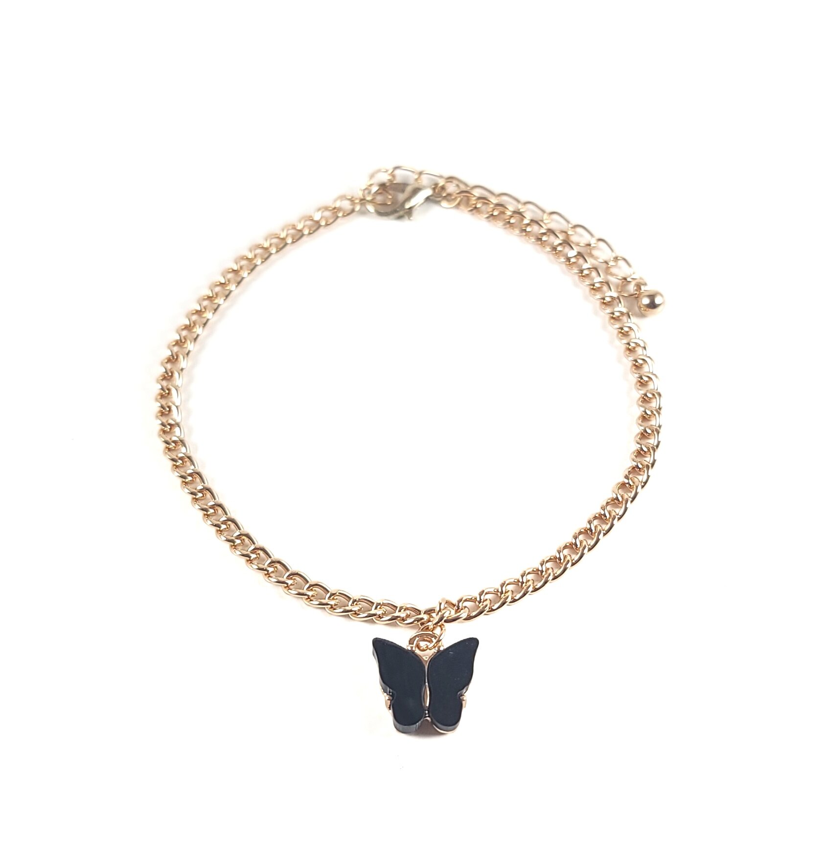 Zena black anklets for women