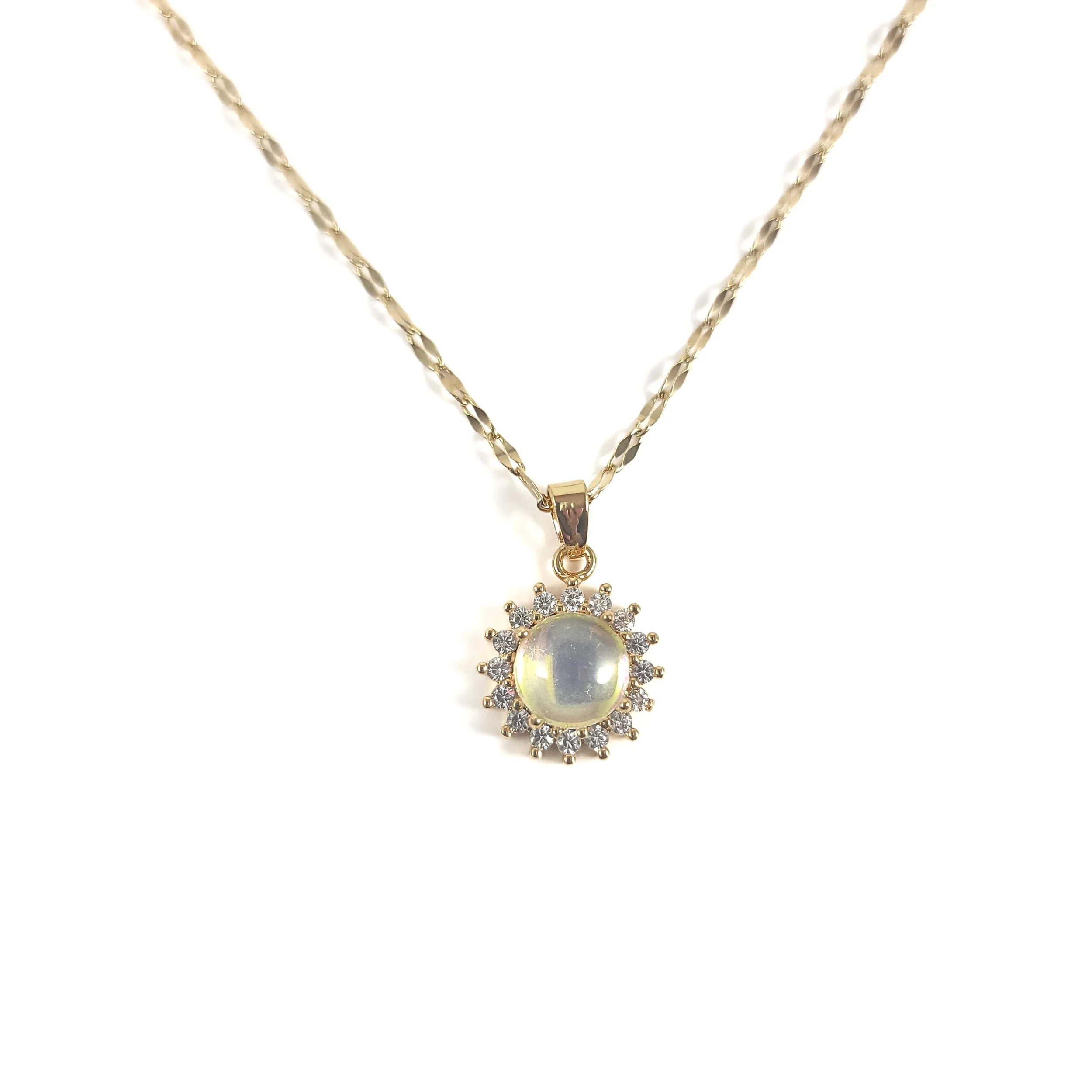 Mystic gold plated jewelry necklace