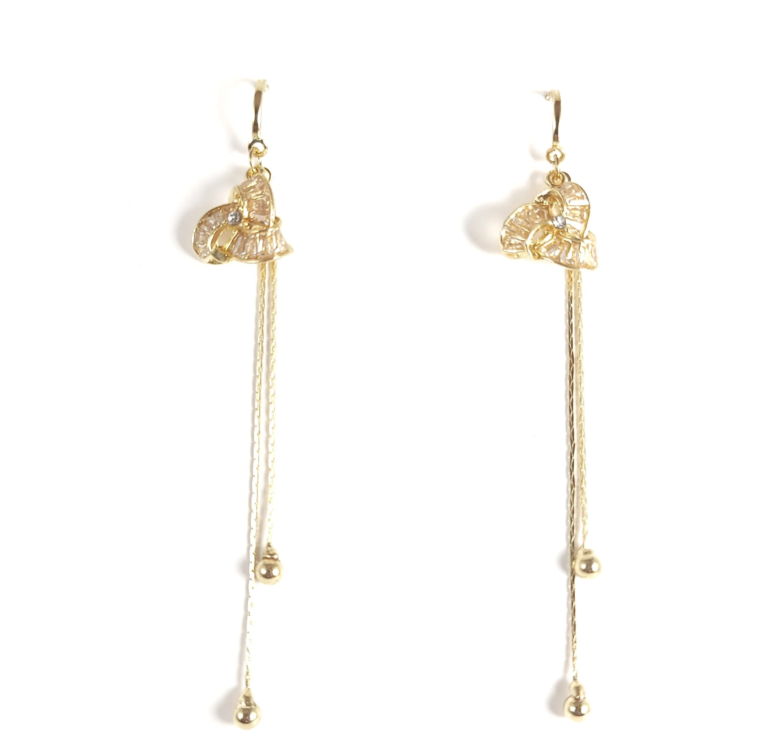 Dainty tassel sterling silver earrings