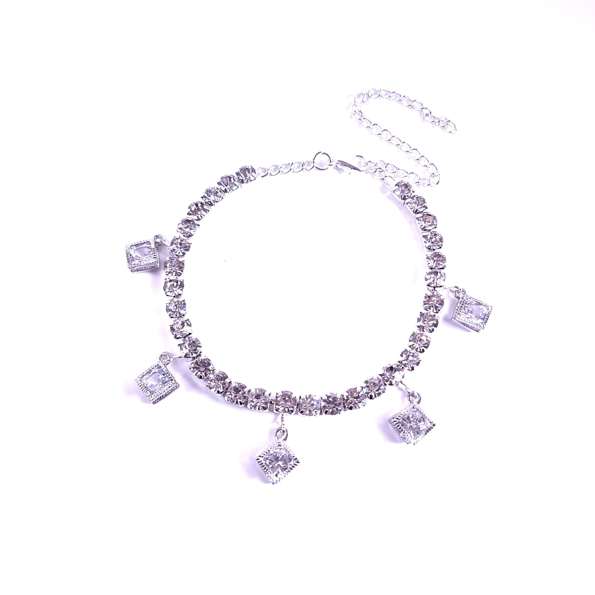 Diamond anklets for women