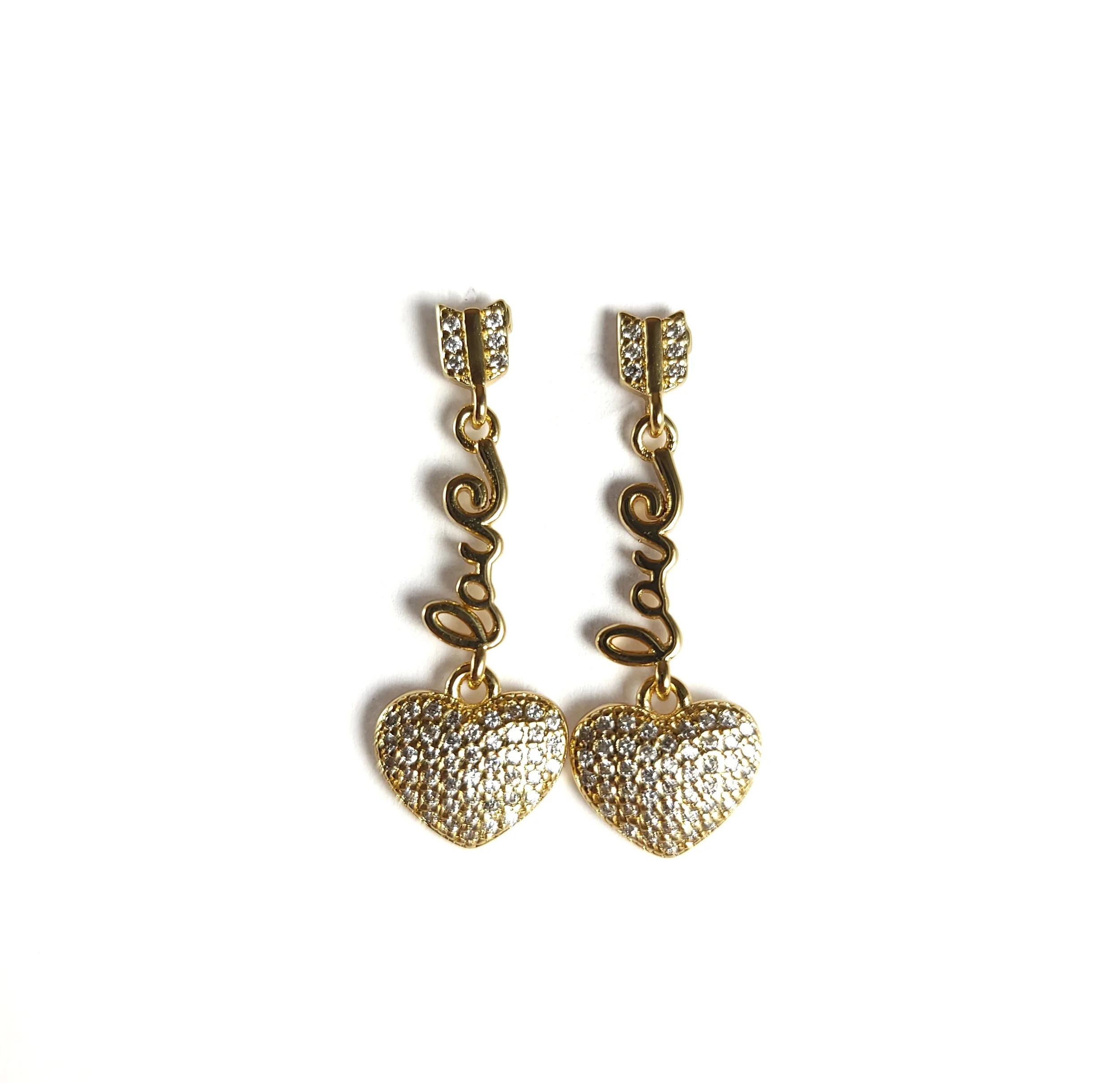 love silver earrings gold jewelry