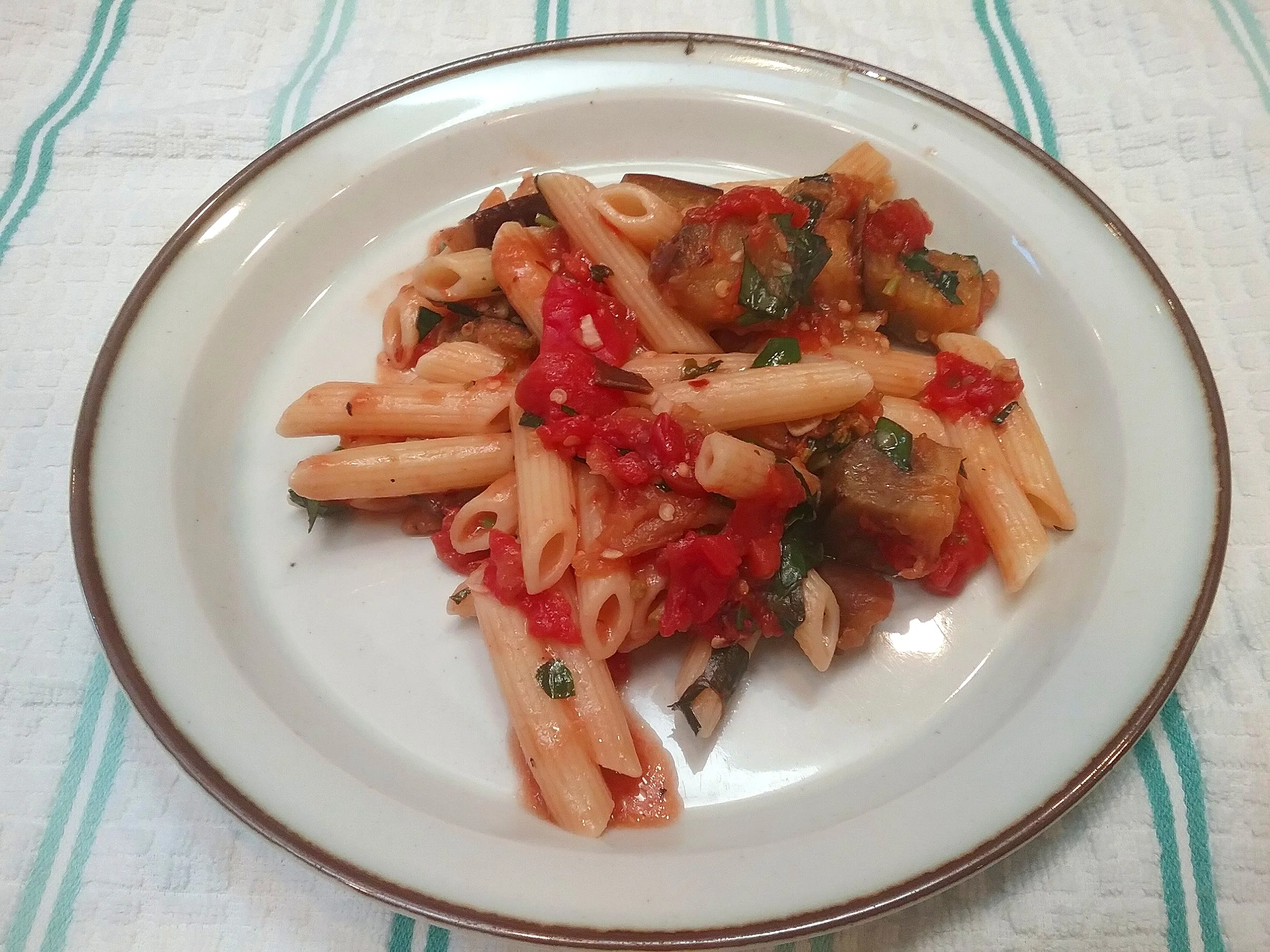Eggplant Penne Arrabbiata