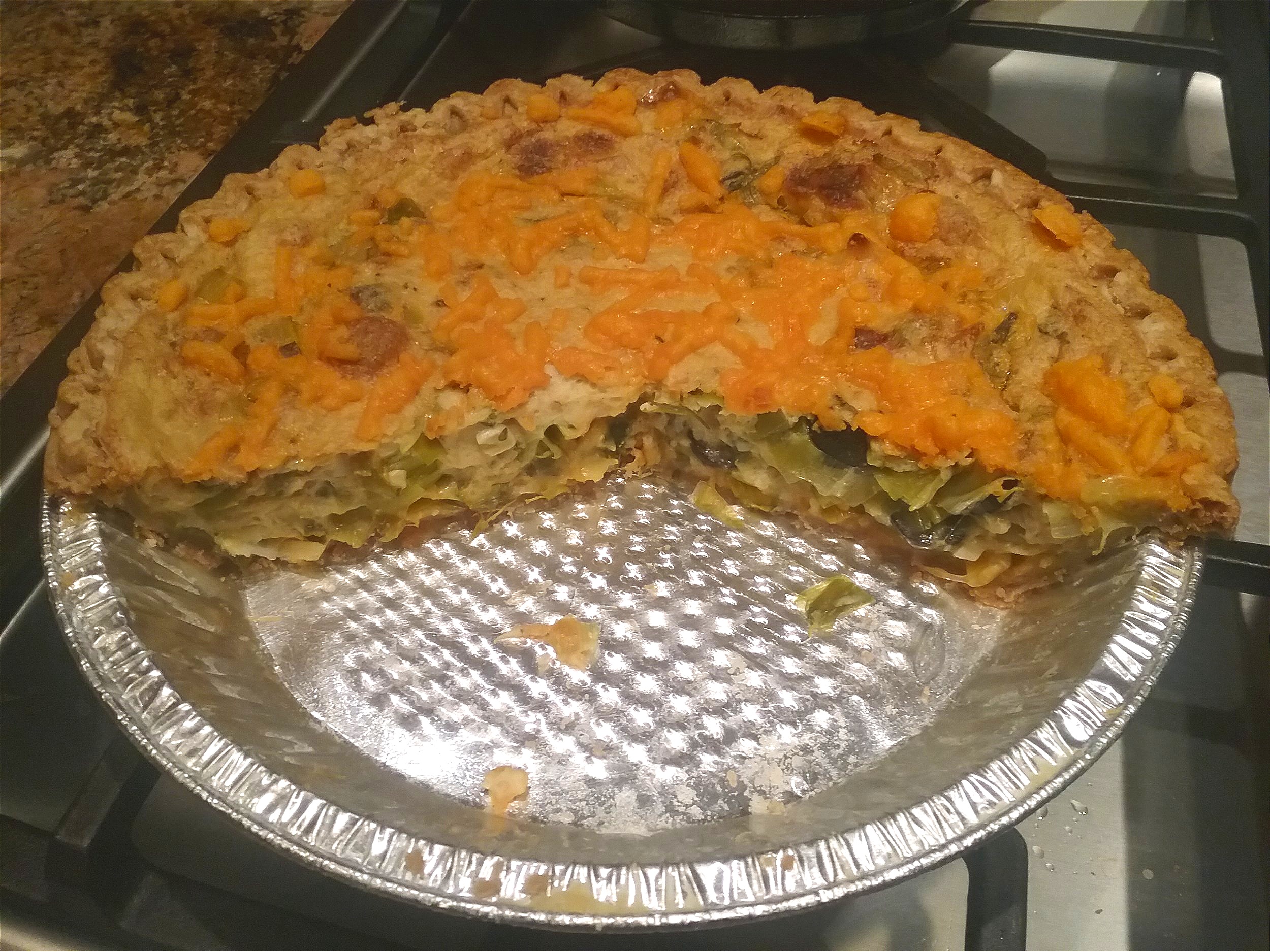 Leek &amp; Olive Tart (with vegan options)