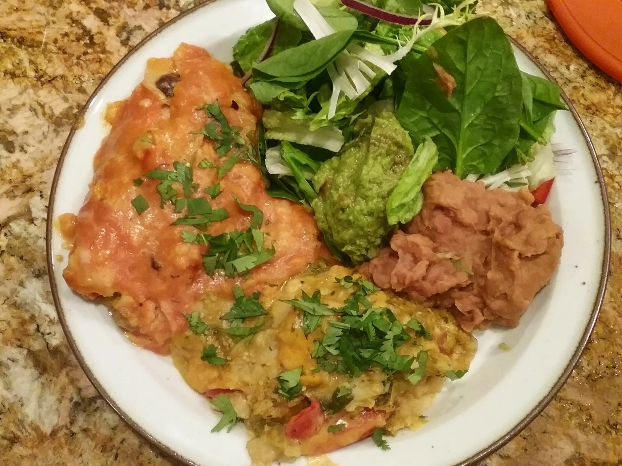 Roasted Tomatillo Salsa Verde W/ Bell Pepper Enchiladas