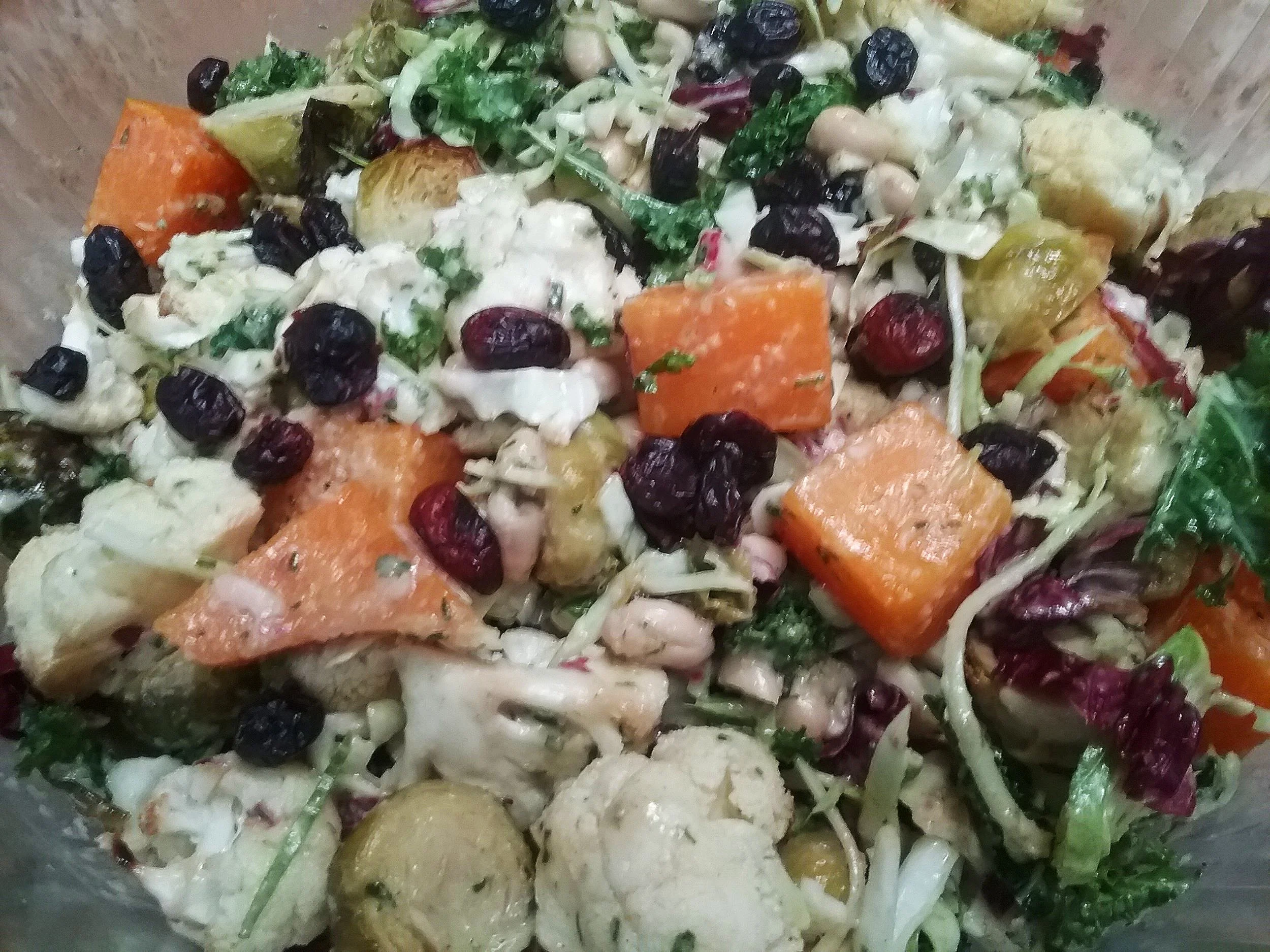 Roasted Vegetable Salad with Horseradish Vinaigrette
