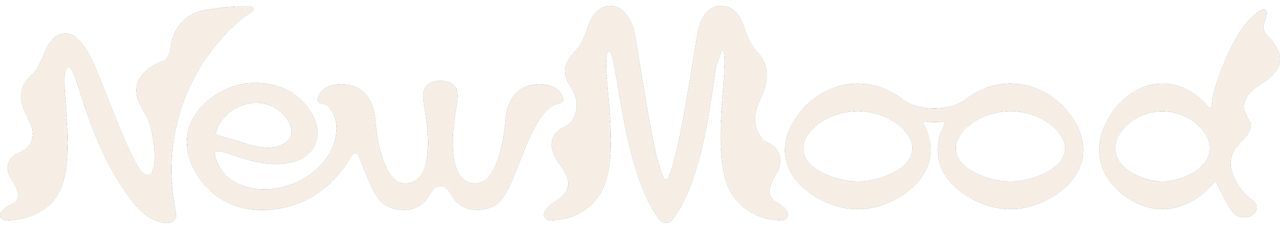 The words 'New Mood' written in a stylized, wavy font with cream-colored letters.