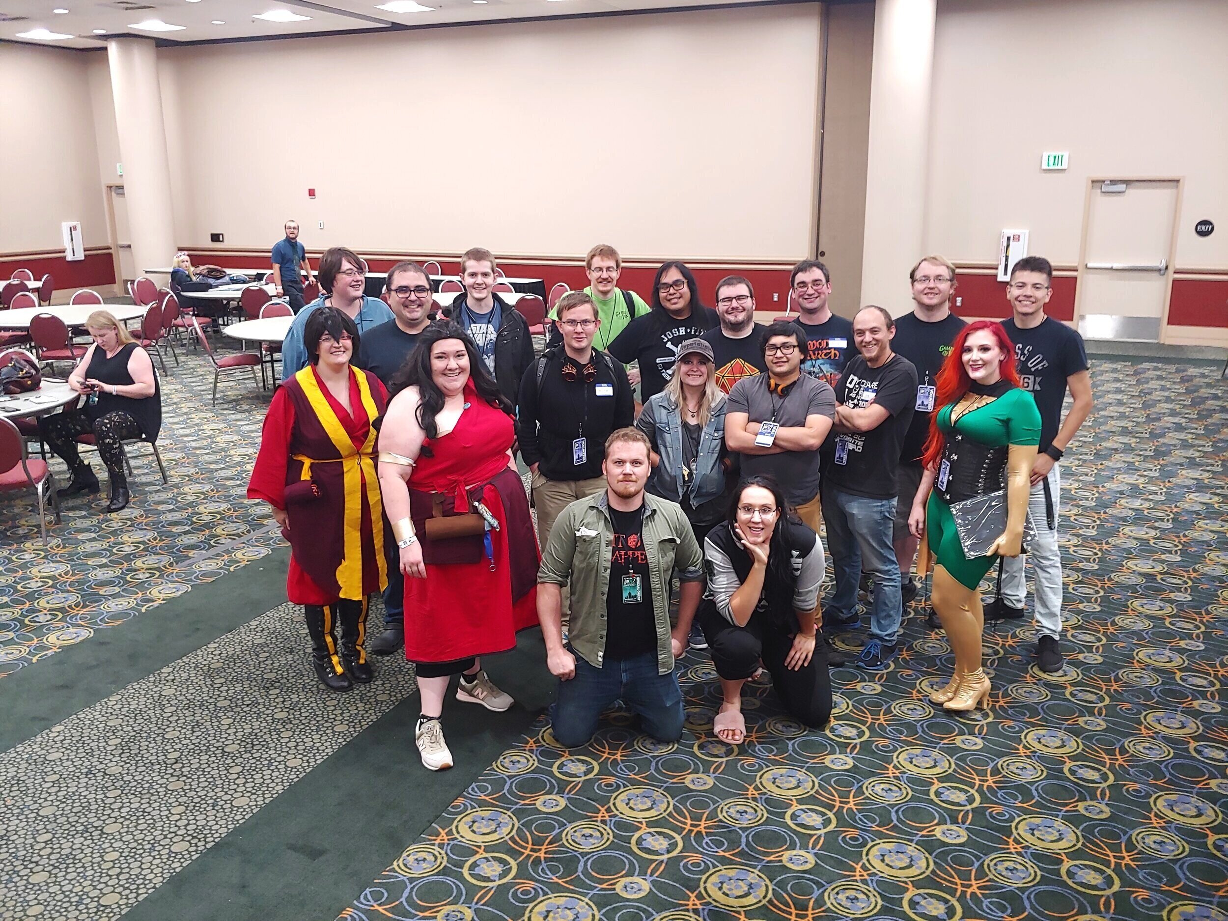 The Foundation for the Prevention of Violence team posing for FanX photo