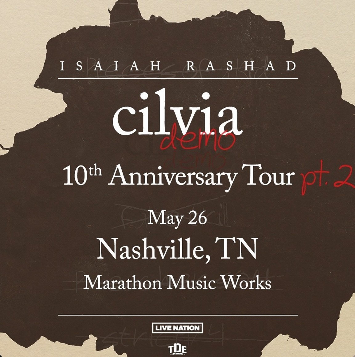 And anothaaaa oneeeee!!! 🗣️ @isaiahrashad will be @mmusicworks on  May 26th for a good time, not a long one! 🔥

Pre-sale starts Thursday! Get code linked in bio 🎟️🔗

#nashville #fyp #explorepage