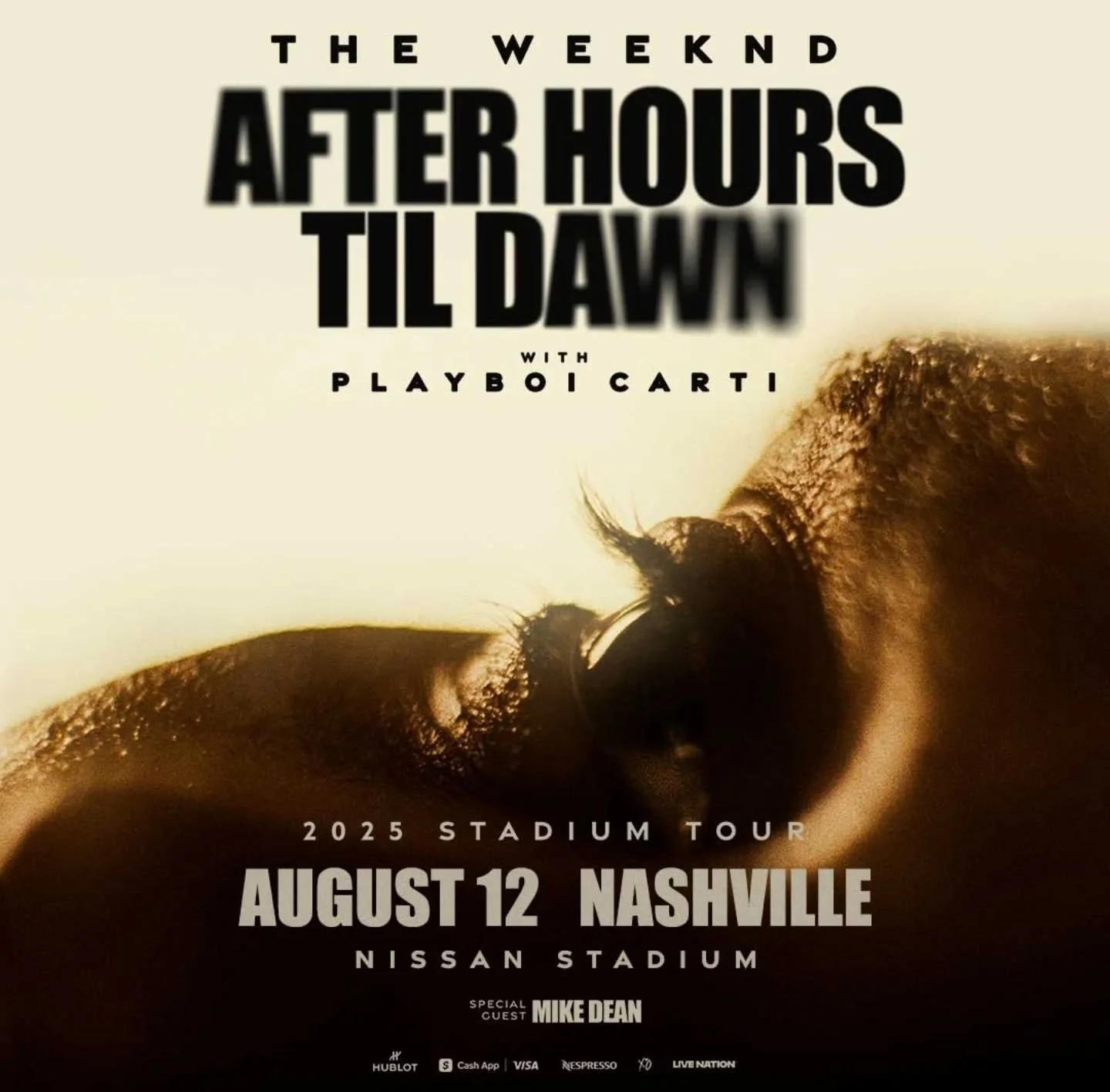 ⭐ LAST CHANCE FOR TICKETS! The Weeknd is bringing the AFTER HOURS TIL DAWN STADIUM TOUR to Nissan Stadium on August 12th! An all-new show in support of the full album trilogy with Playboi Carti &amp; special guest Mike Dean!  GET 🎟️ NOW: https://Lov